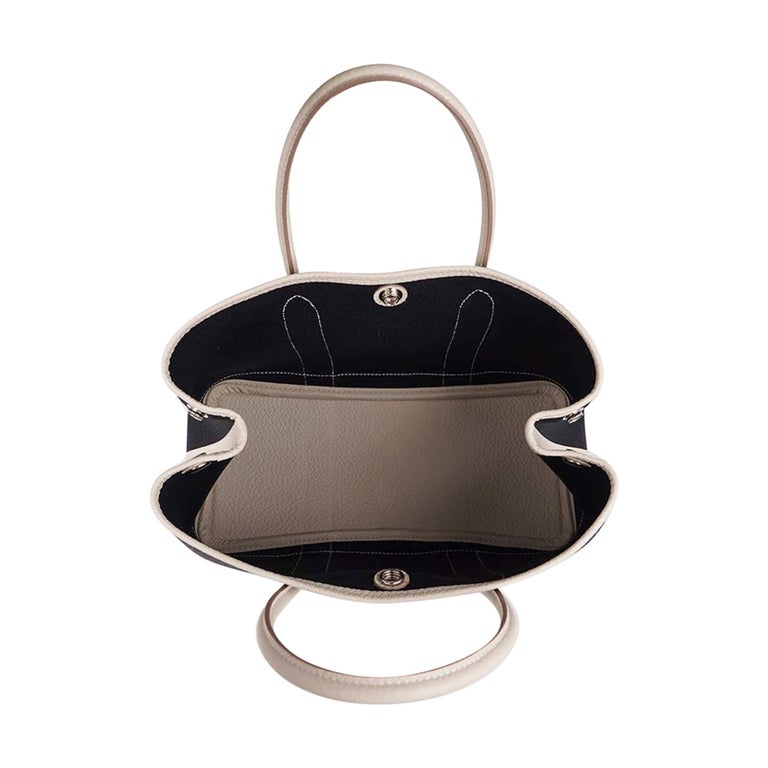 Hermès Garden Party 30 Black Canvas and Leather (Rodeo Sold Separately)