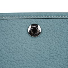 Hermes Bag Garden Party 30 Bag Ciel / Vache Country Leather Palladium New w/Box