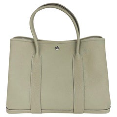Hermes Bag Garden Party 36 Bag Sage / Negonda Leather Palladium New w/Box