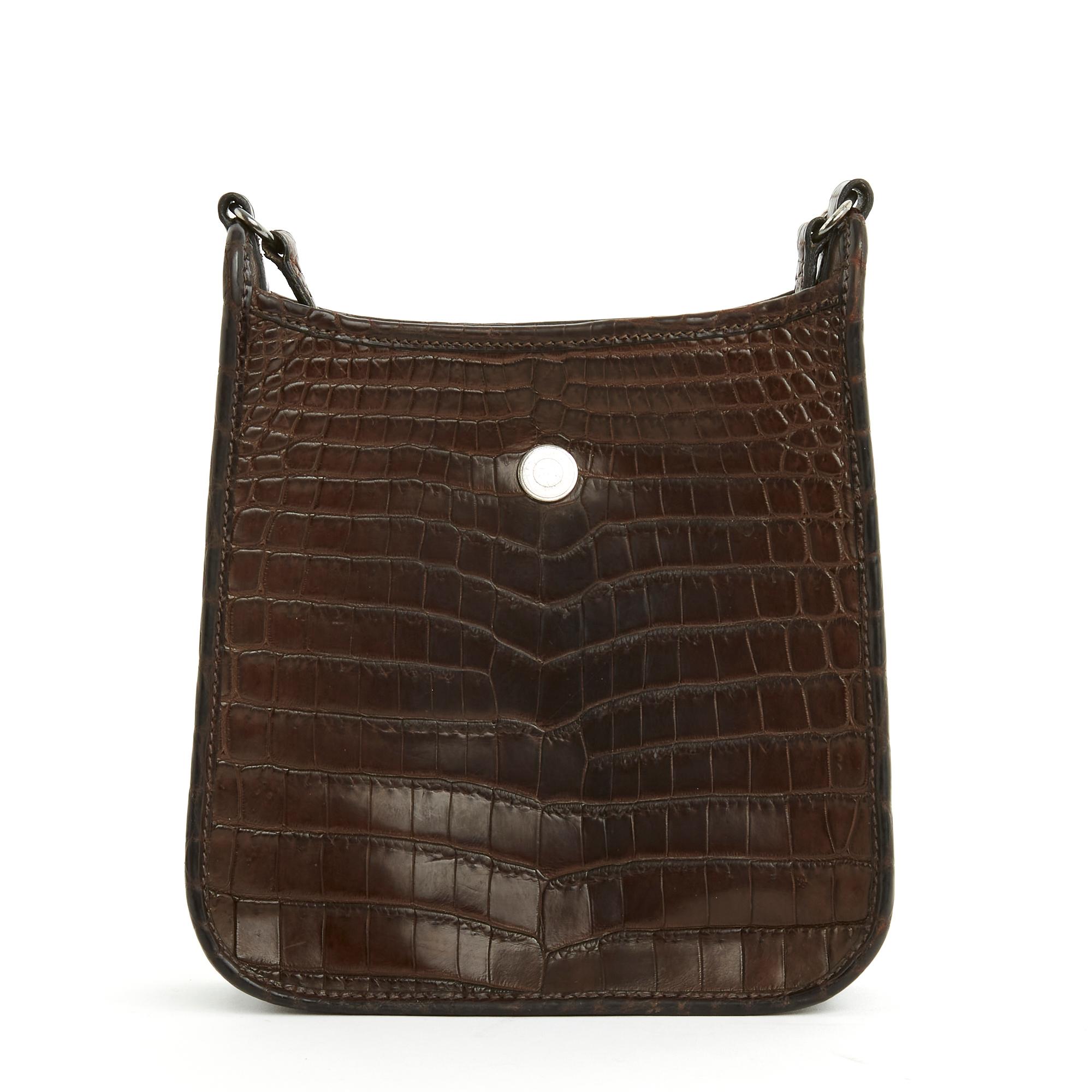 Women's or Men's Hermès Bag Precious Vespa TPM Dark brown For Sale