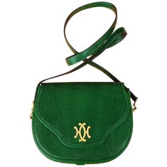 Exceptional Hermès Lift Bag 4 ways Emerald Green Lizard H Buckle Ghw Rare