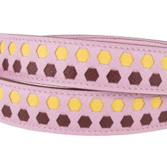Hermes Bag Strap Band Tressage Mauve Sylvestre, Rouge H, and Jaune Naple nwt