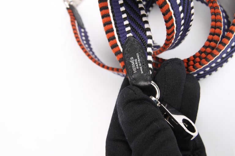 Hermes Bag Strap - blue/orange/black/white at 1stdibs
