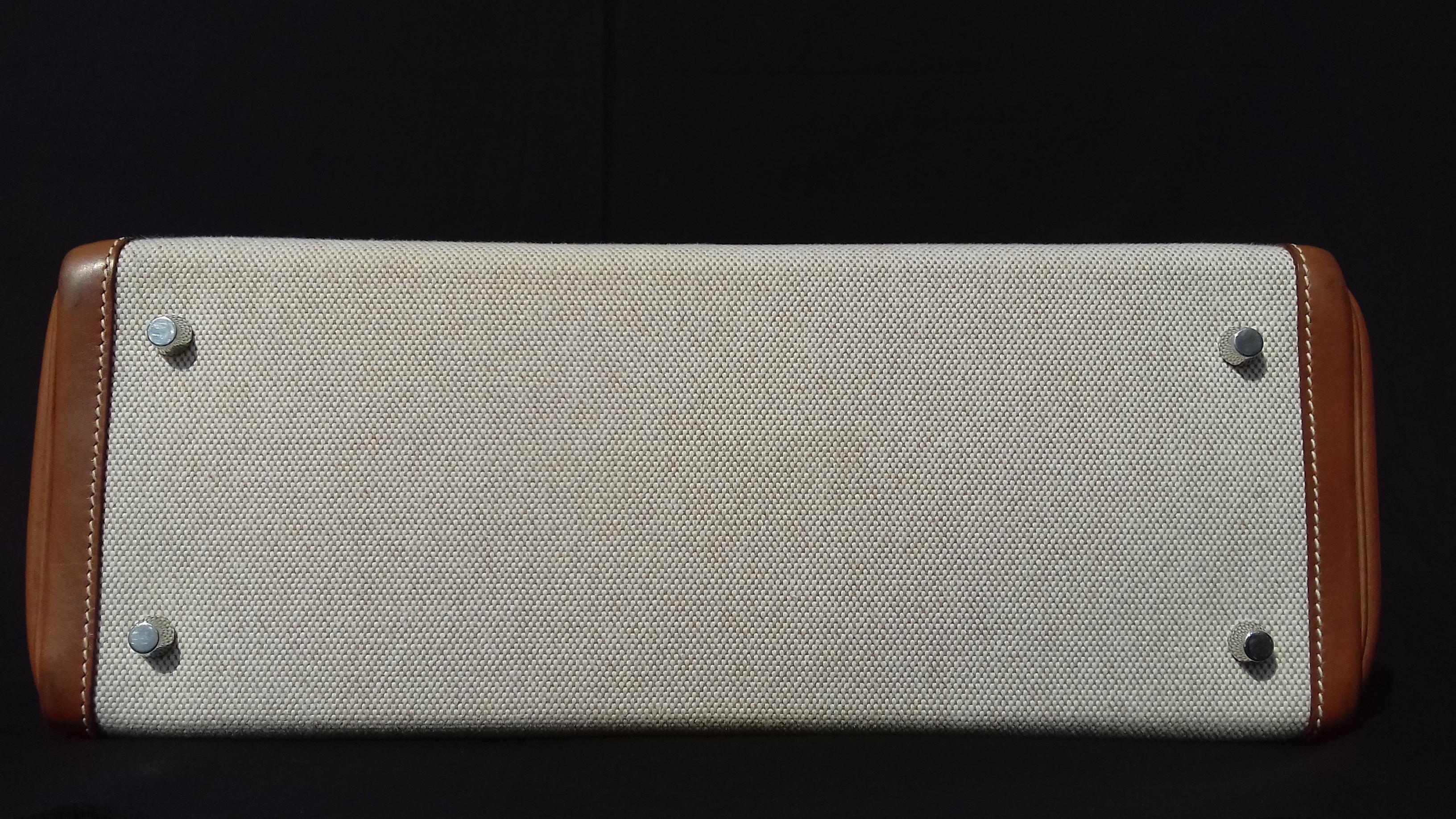 Hermès Bag Toile Canvas Barenia Leather Kelly 35 4