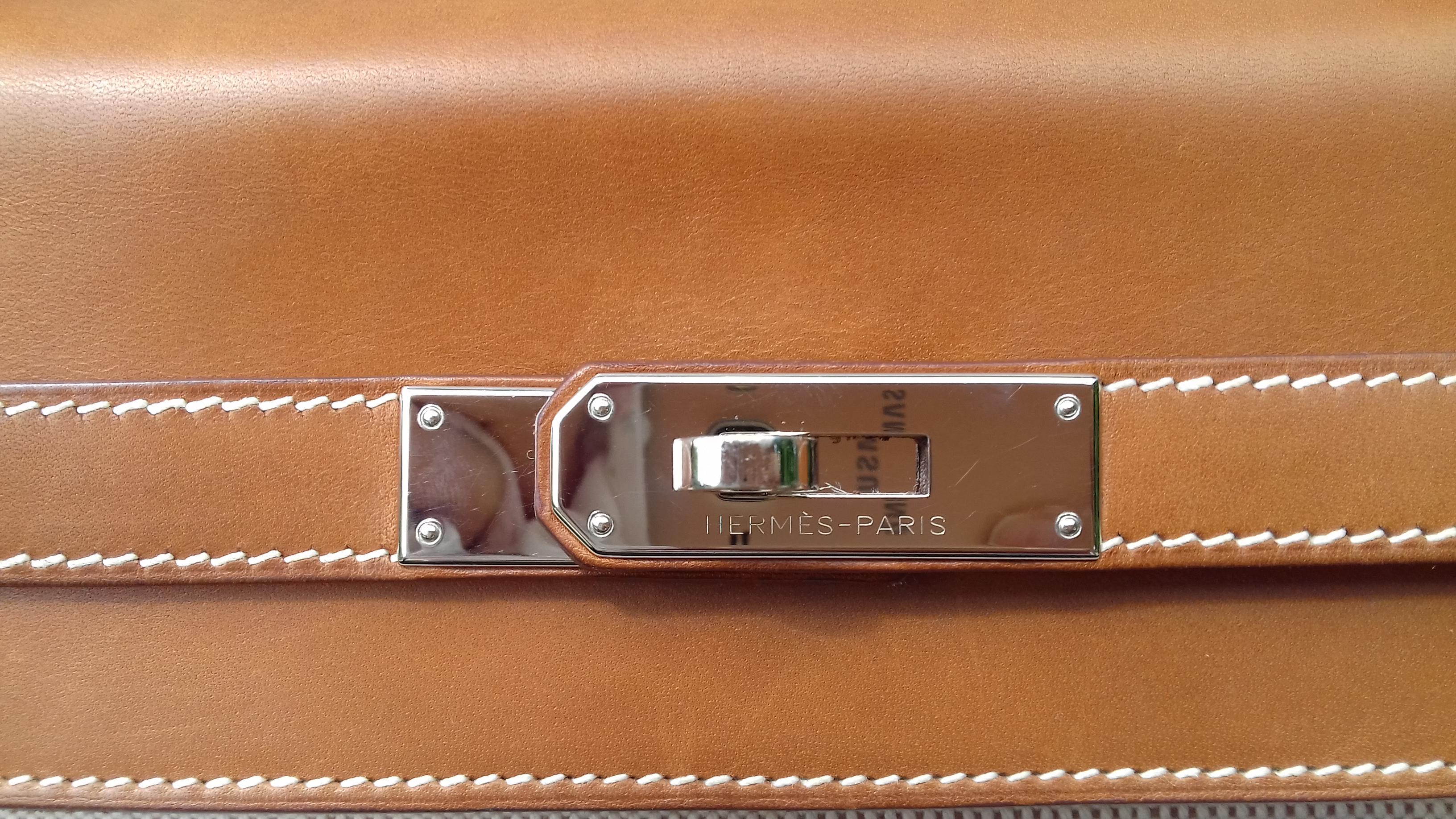 Hermès Bag Toile Canvas Barenia Leather Kelly 35 8