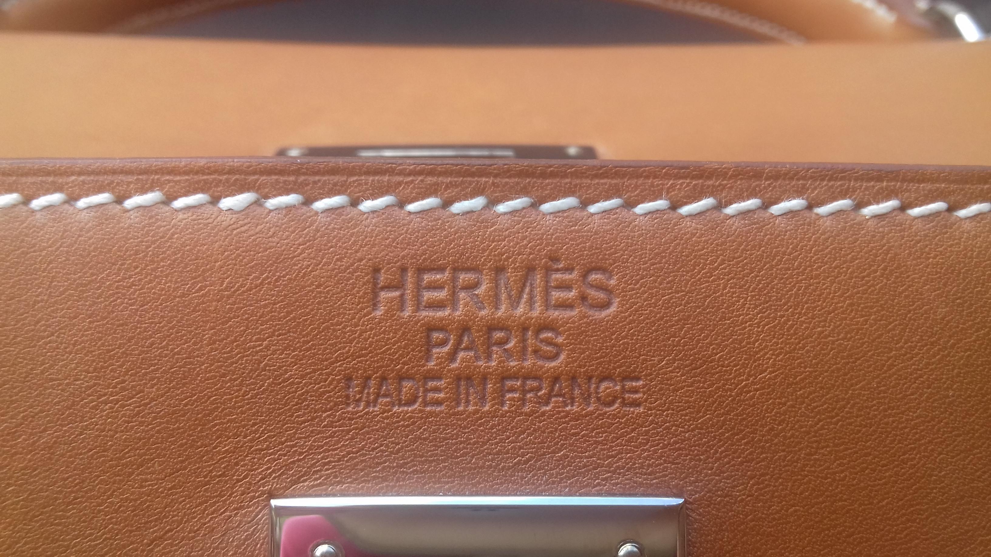 Hermès Bag Toile Canvas Barenia Leather Kelly 35 9