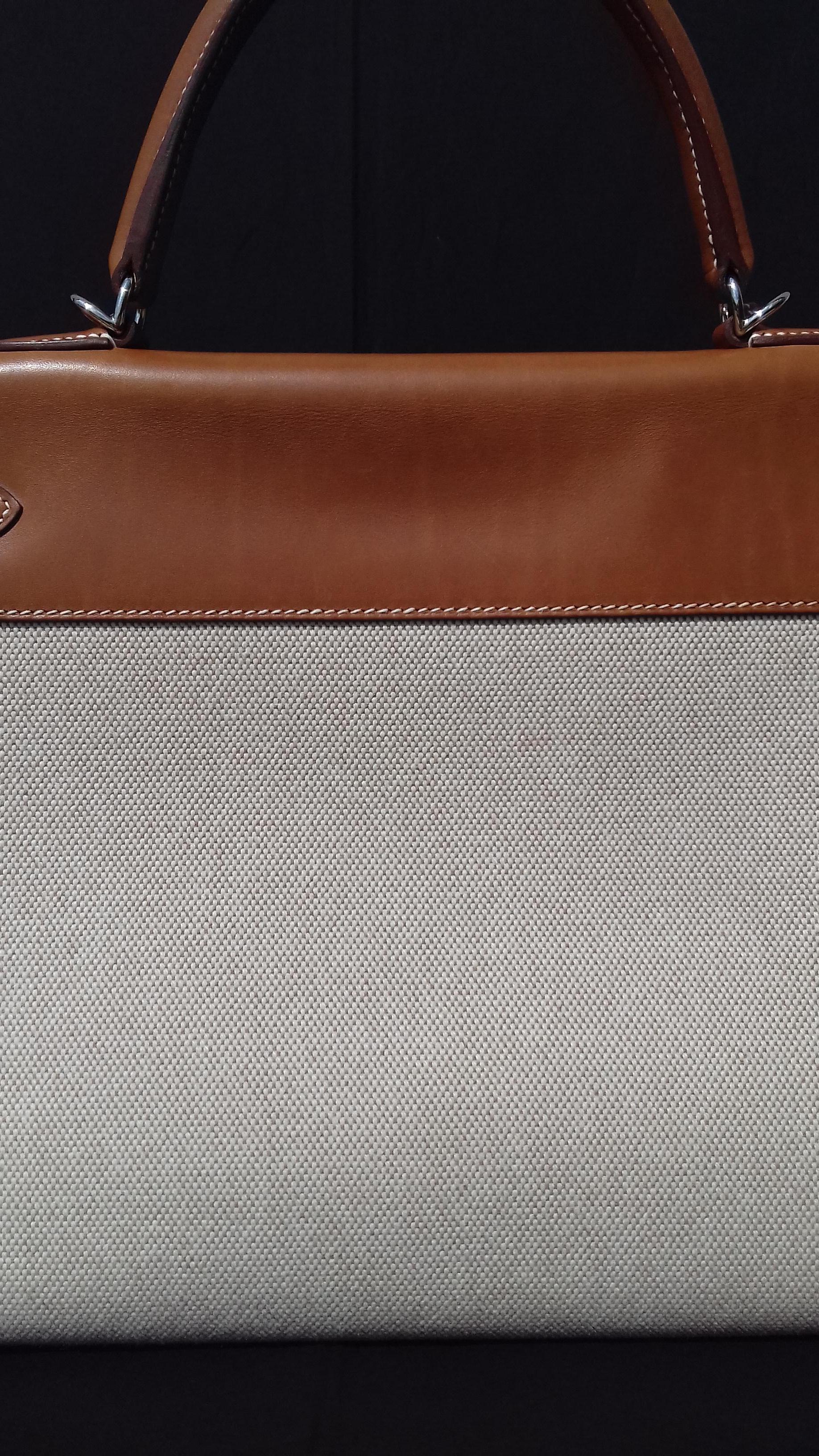 Hermès Bag Toile Canvas Barenia Leather Kelly 35 1