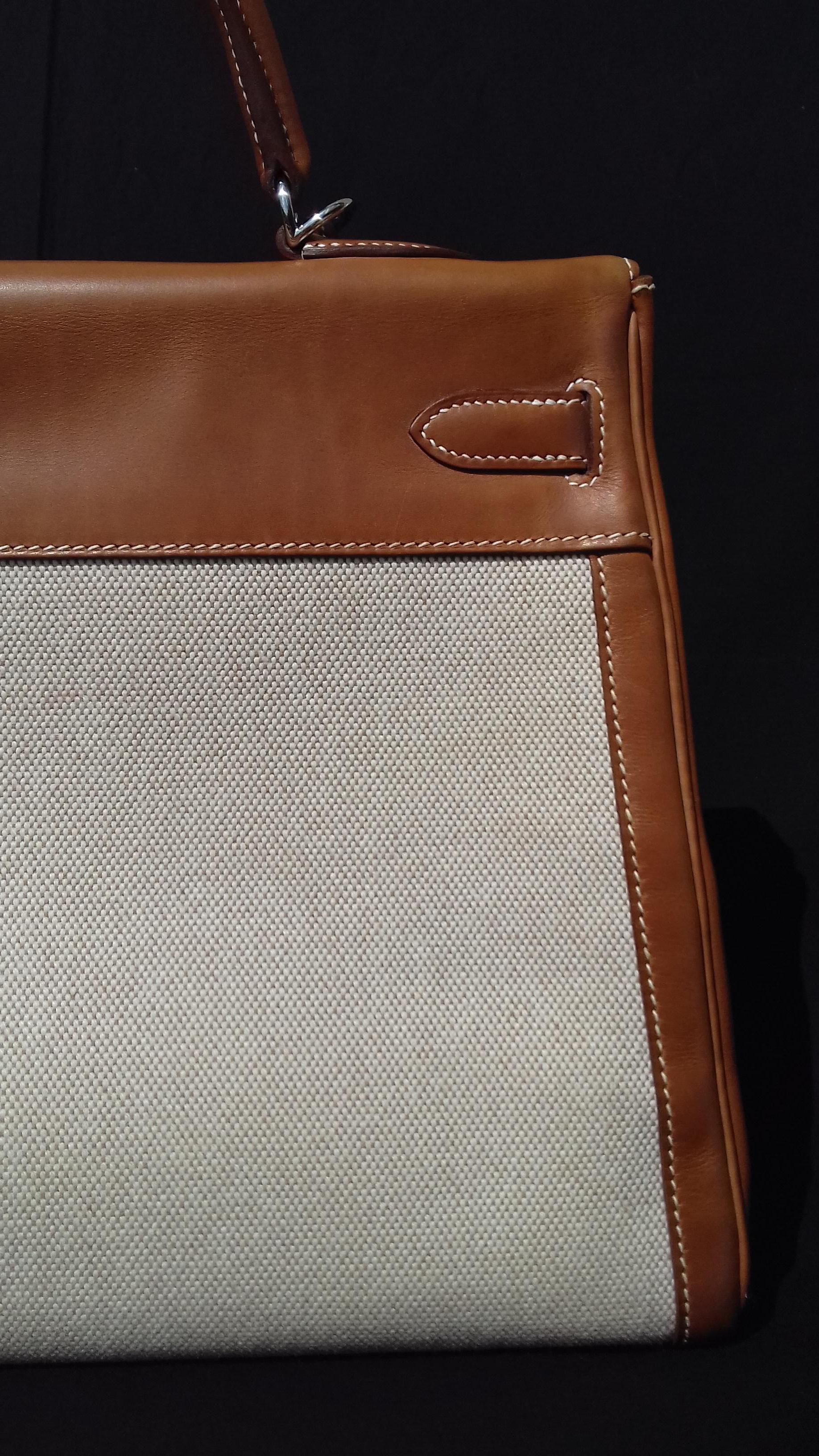 Hermès Bag Toile Canvas Barenia Leather Kelly 35 2