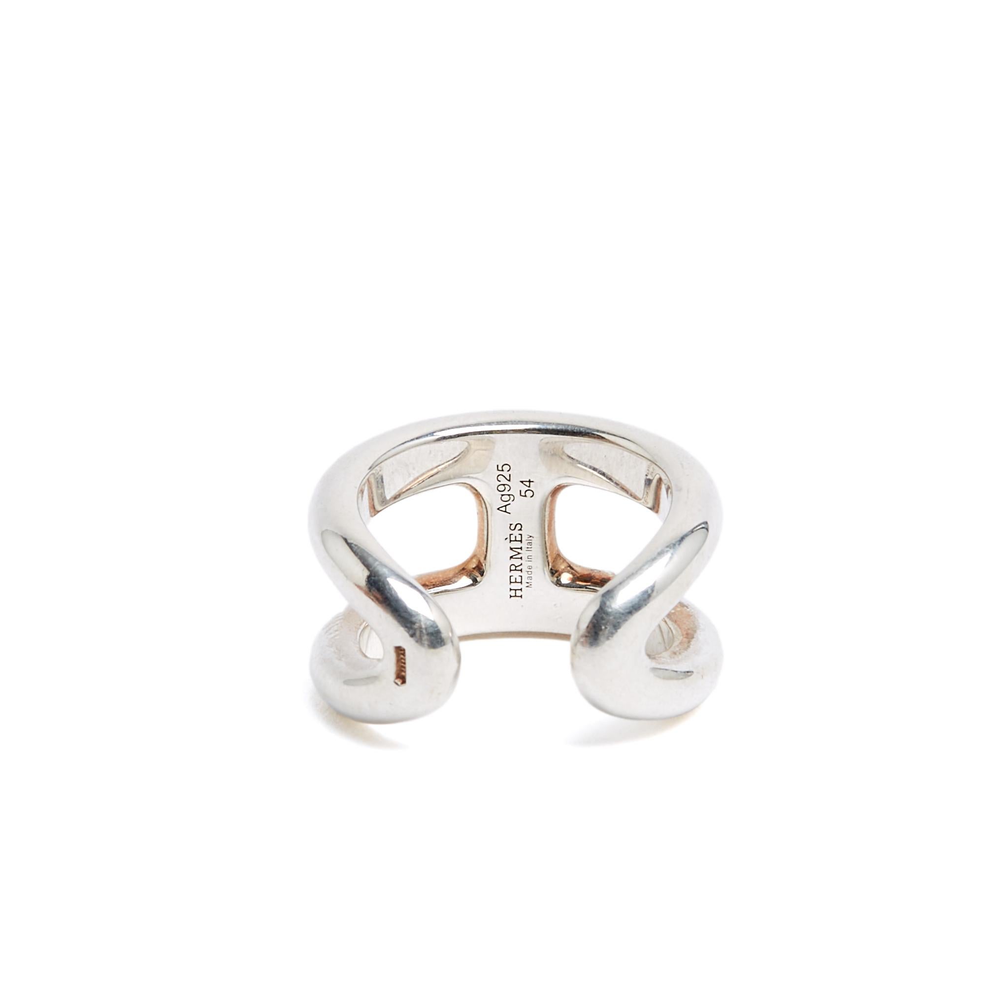 Hermès Bague Osmose PM Argent TDD54 Osmose Silver Sterling Ring US 6.75 Hermes Excellent état - En vente à PARIS, FR