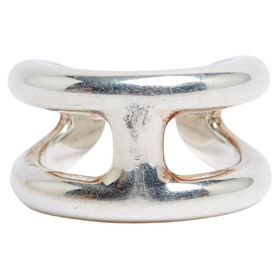 Hermès Bague Osmose PM Argent TDD54 Osmose Silver Sterling Ring US 6.75 Hermes