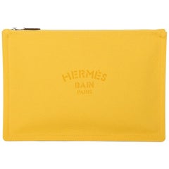 Hermes Bain Medium Size Neoprene Pouch For Sale at 1stDibs