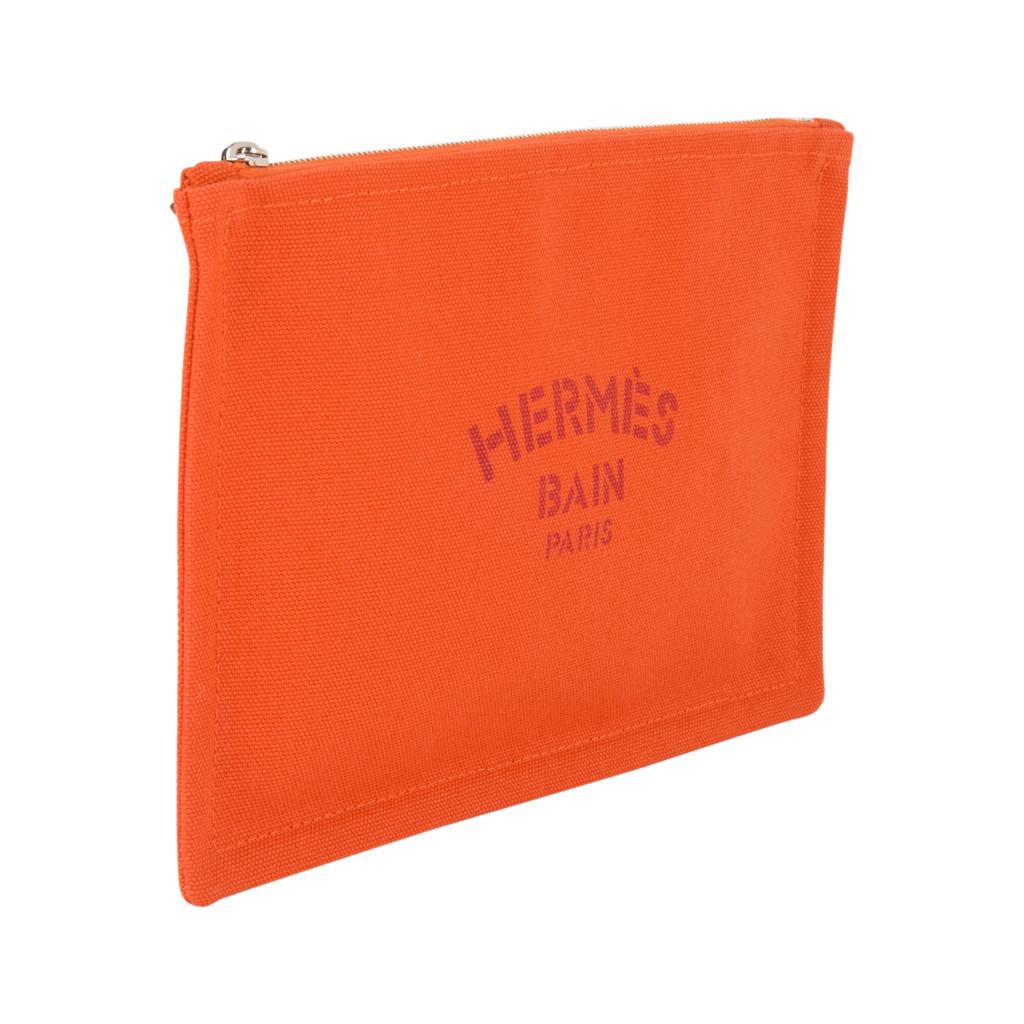 hermes orange pouch
