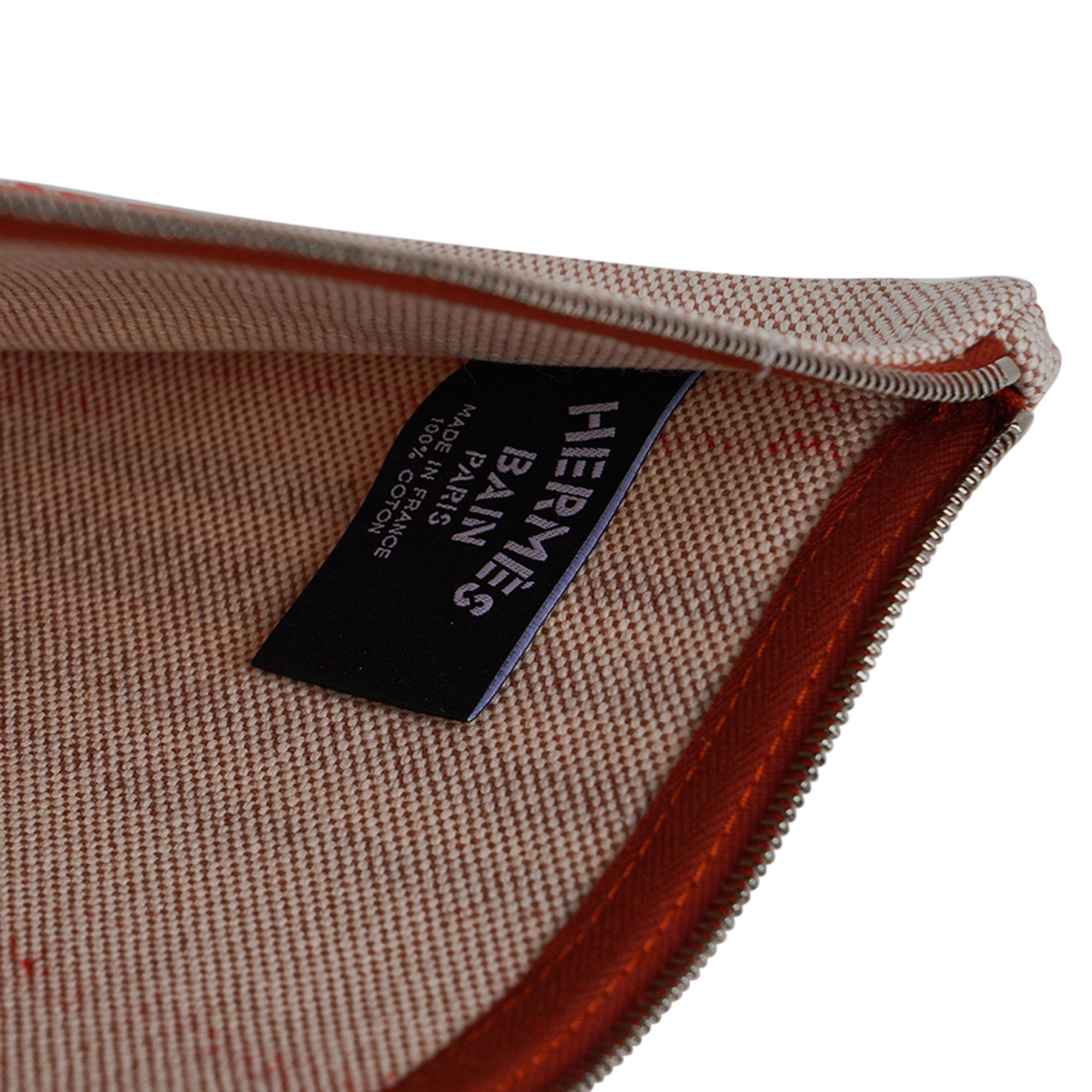 Hermes Bain Le Bel Oasis Case Printed Toile Medium Model 3