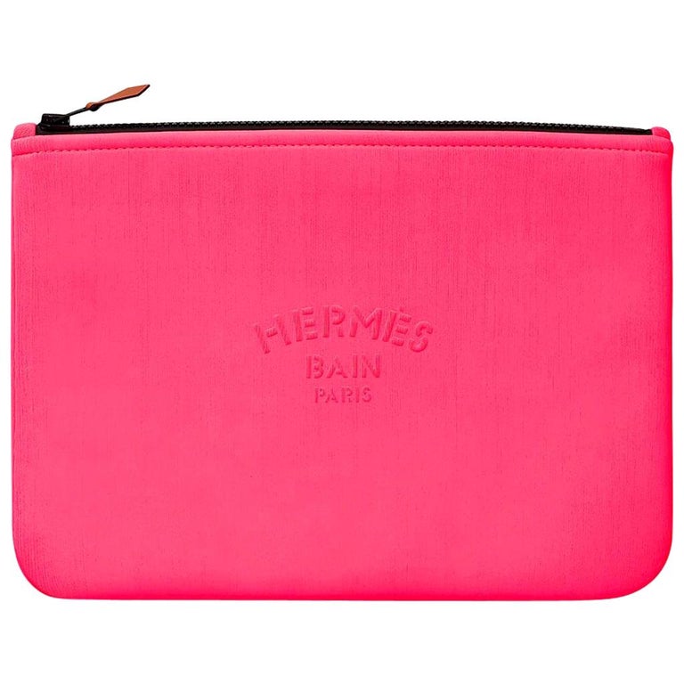 Hermes Neobain Waves Pouch PM Potiron Natural Color Brand New
