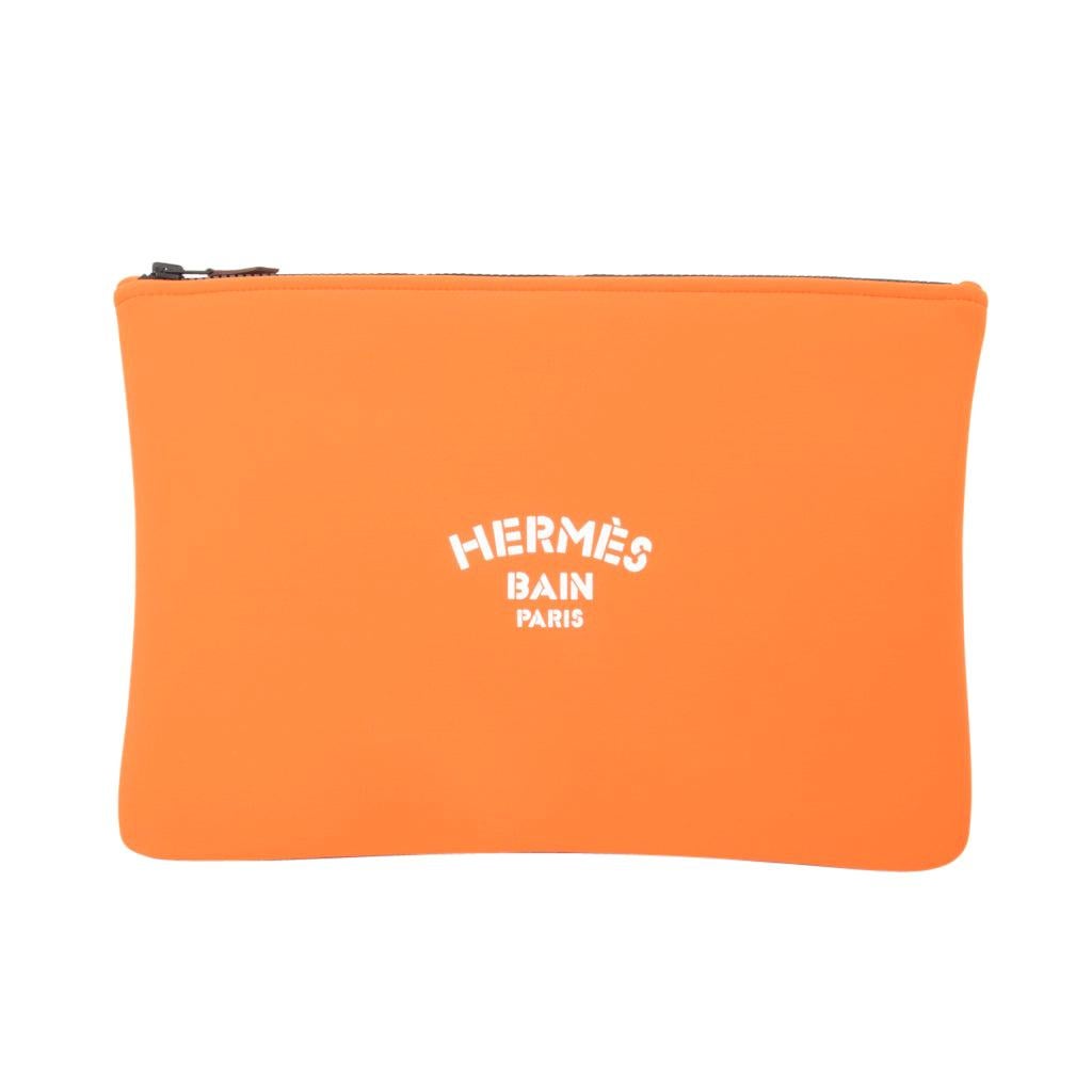 Hermes Bain Neobain Case Orange Medium Model New