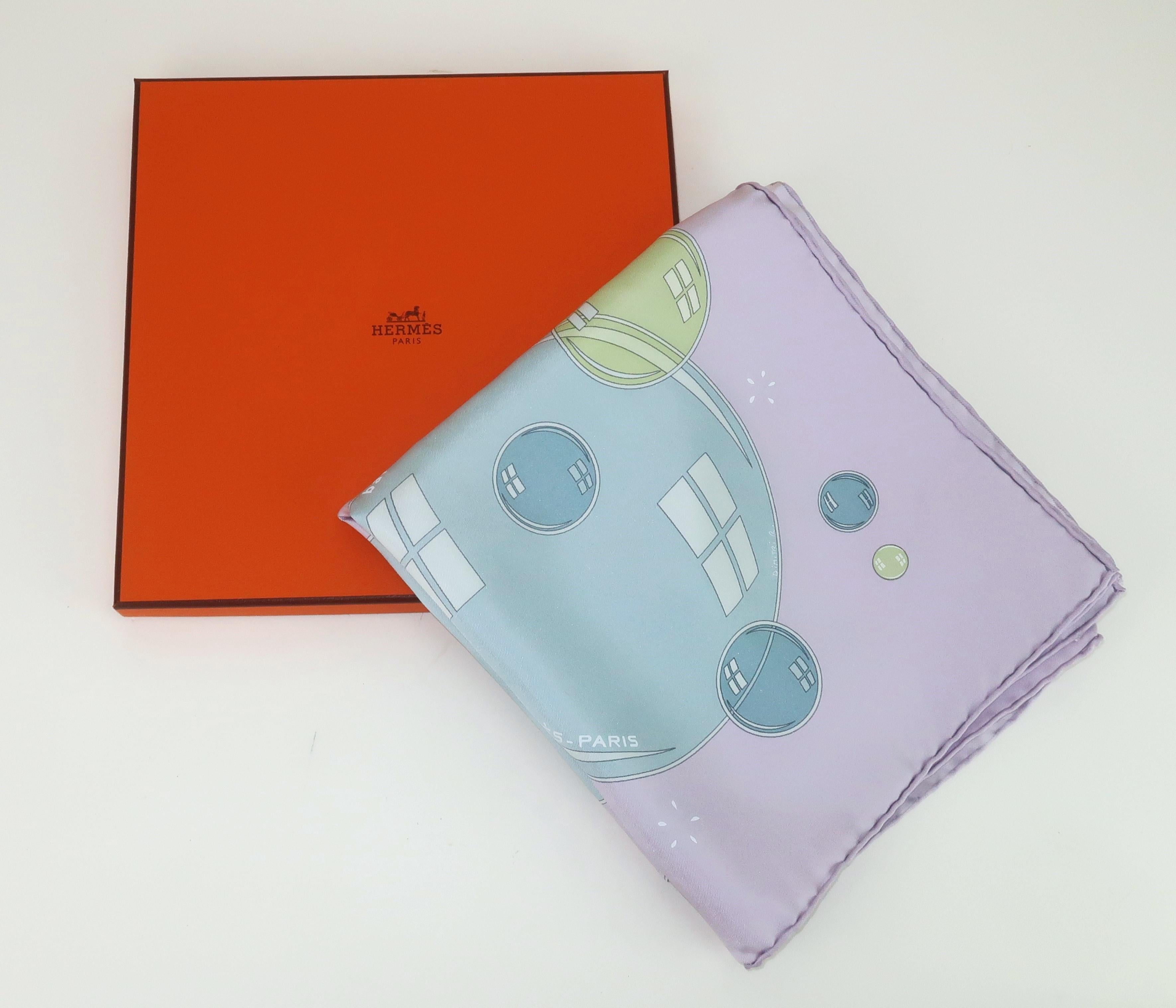 HERMES 'Bal de Bulles' Bubbles Silk Scarf by Dimitri Rybaltchenko, 2003 3