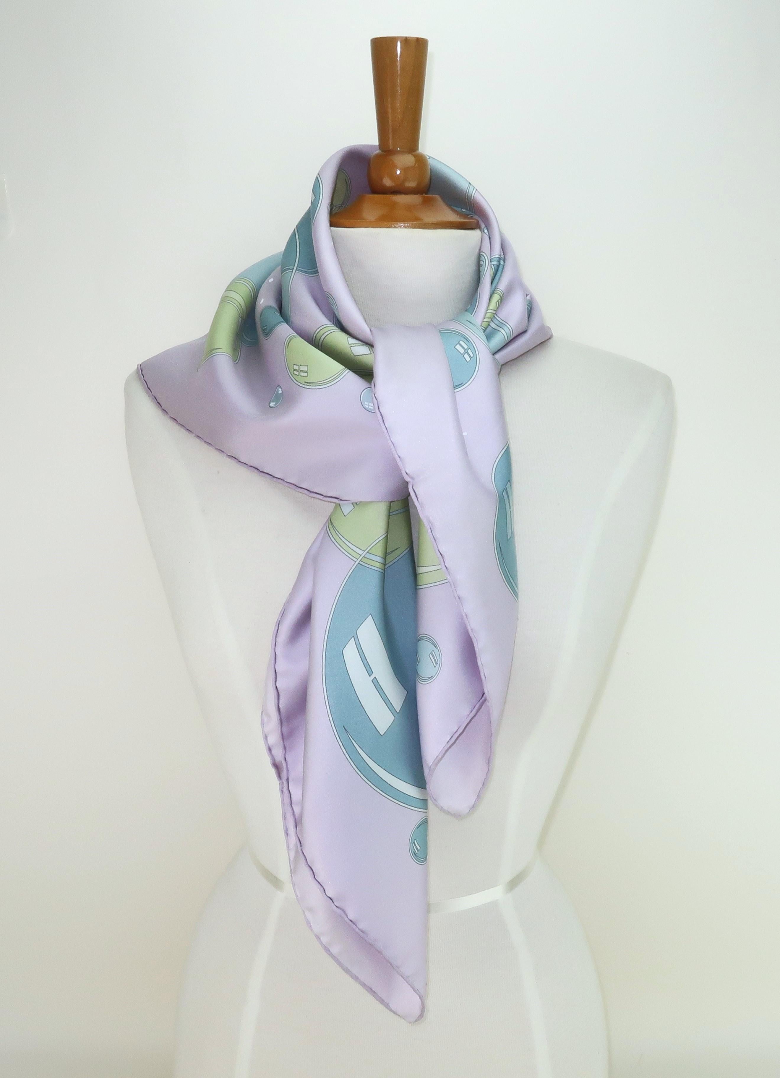 HERMES 'Bal de Bulles' Bubbles Silk Scarf by Dimitri Rybaltchenko, 2003 4