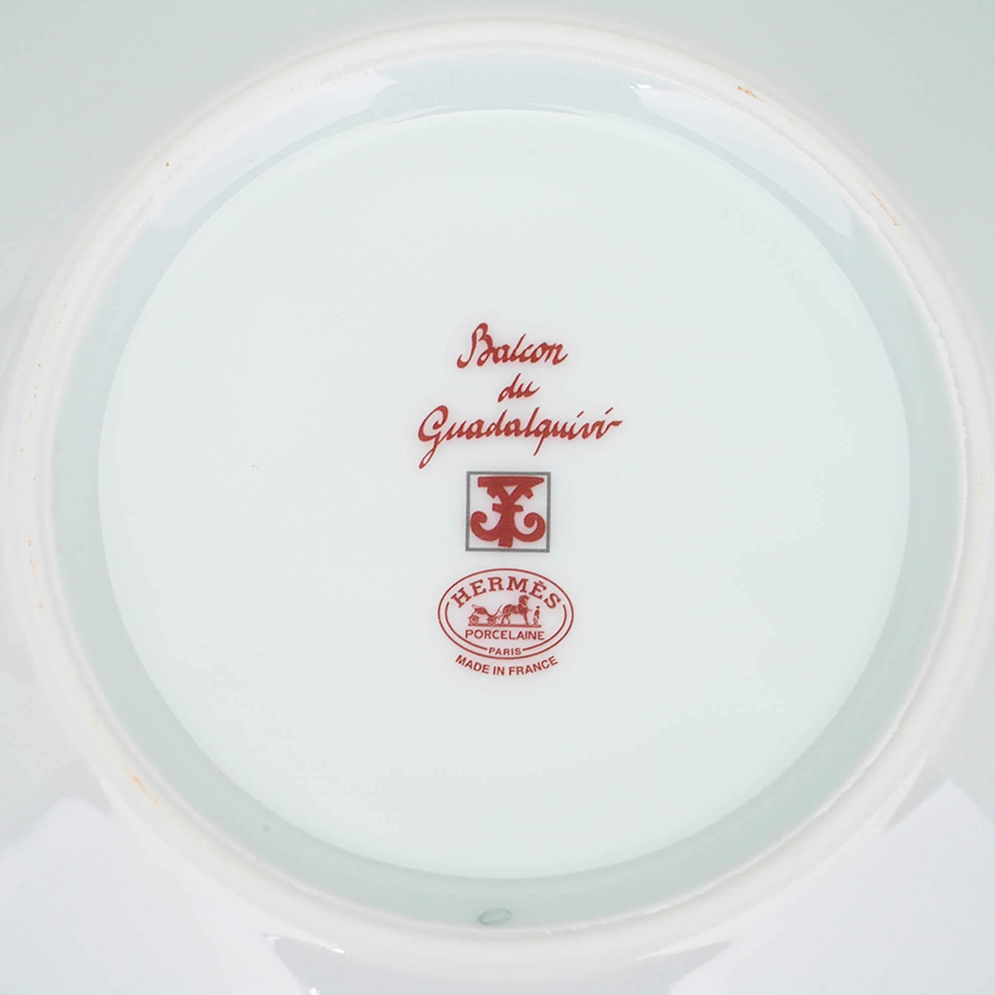 Hermes Balcon de Guadalquivir Breakfast Cup and Saucer Set of 2 For Sale 5