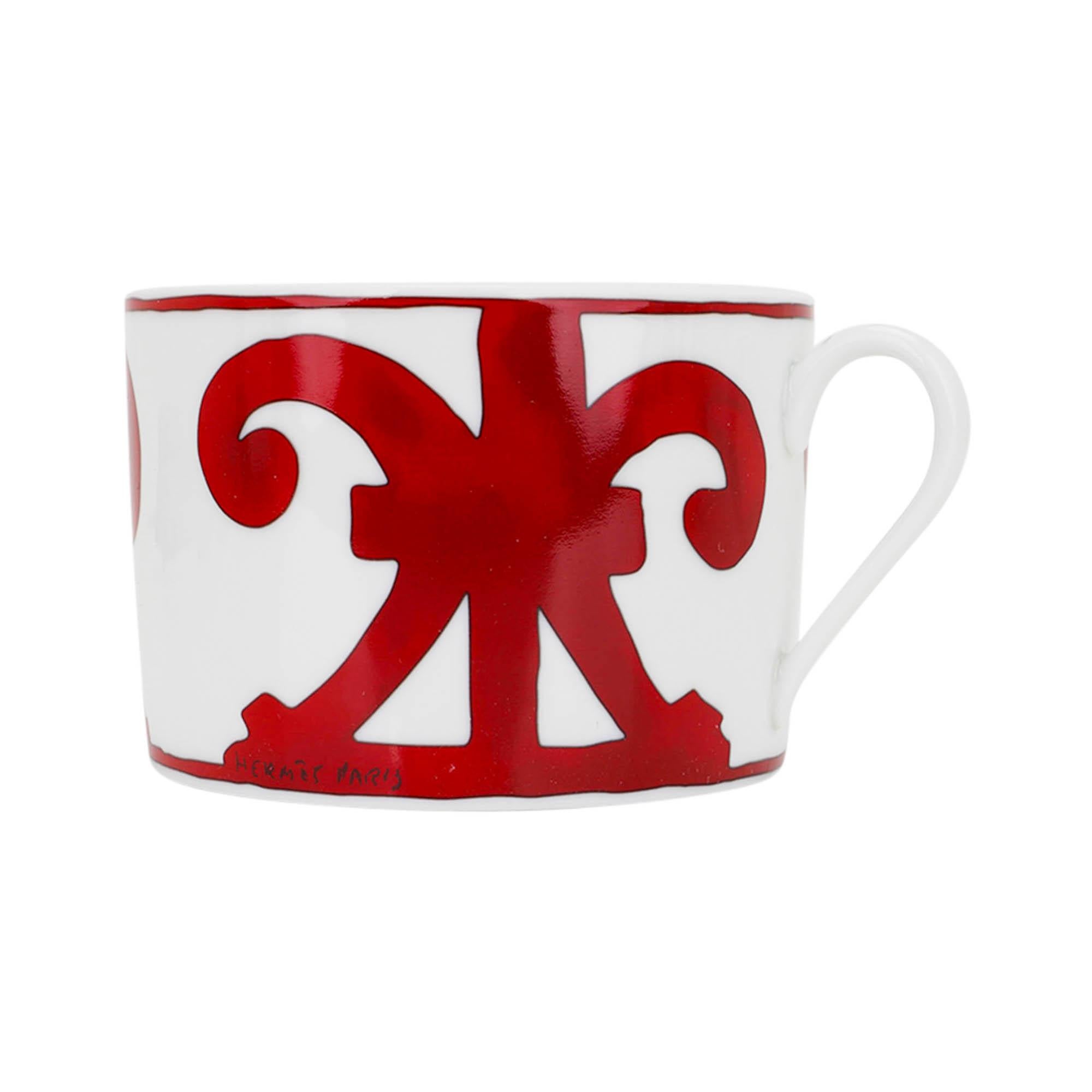 hermes red mug