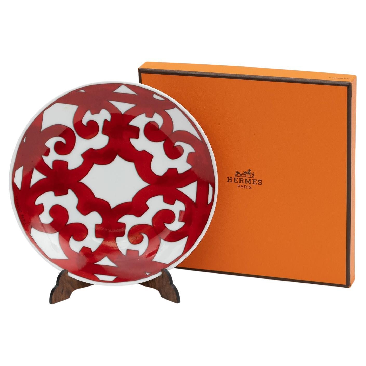 Hermès Balcon Dessert Plate With Stand For Sale