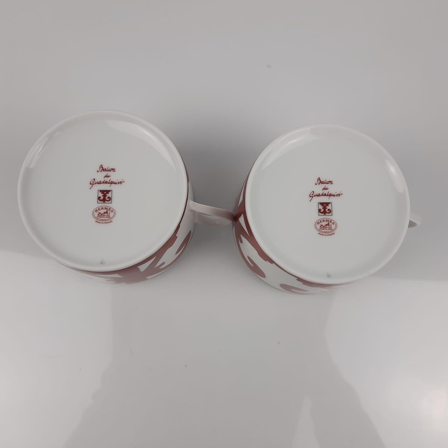 Hermes Balcon du Guadalquivir breakfast cup and saucer In New Condition In Nicosia, CY