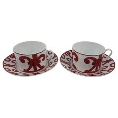 Hermes Balcon du Guadalquivir breakfast cup and saucer Set of two