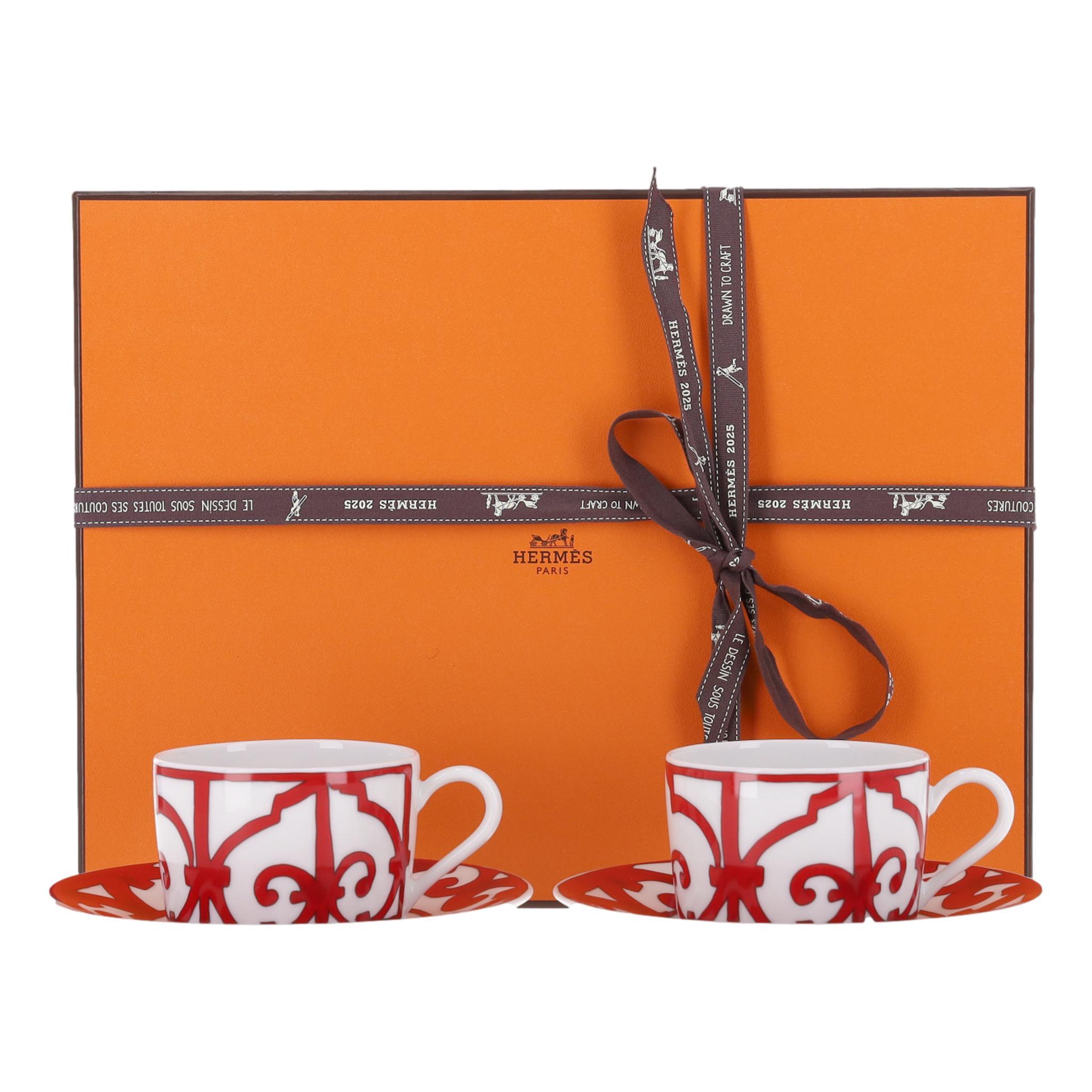 Hermes Balcon du Guadalquivir Frühstück Tasse & Untertasse Set von zwei im Zustand „Neu“ im Angebot in London, GB