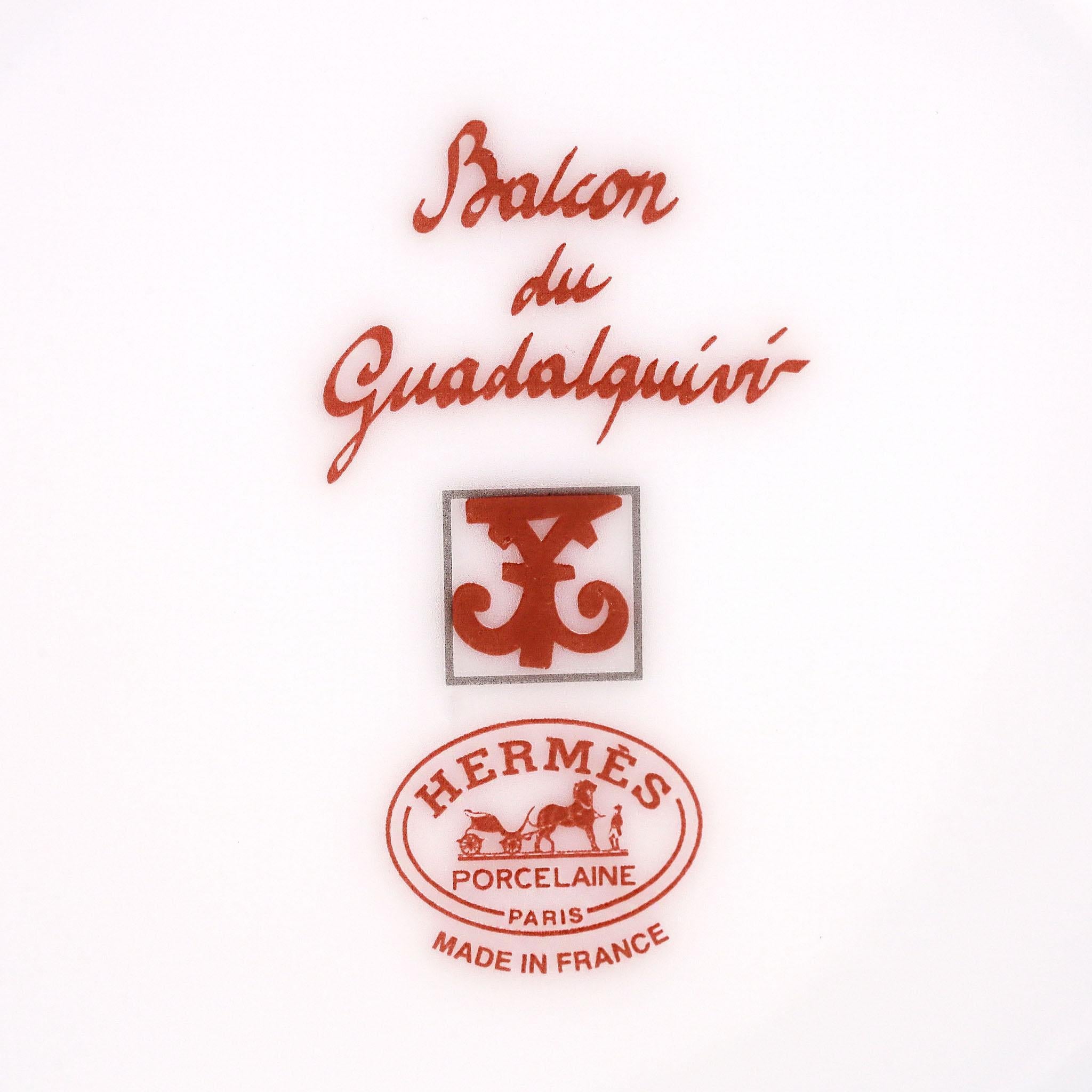 Hermes Balcon du Guadalquivir Frühstück Tasse & Untertasse Set von zwei im Angebot 1