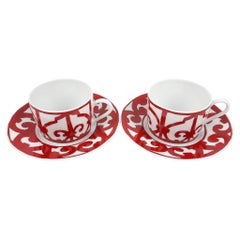 Hermes Balcon du Guadalquivir tea cup and saucer Set of two