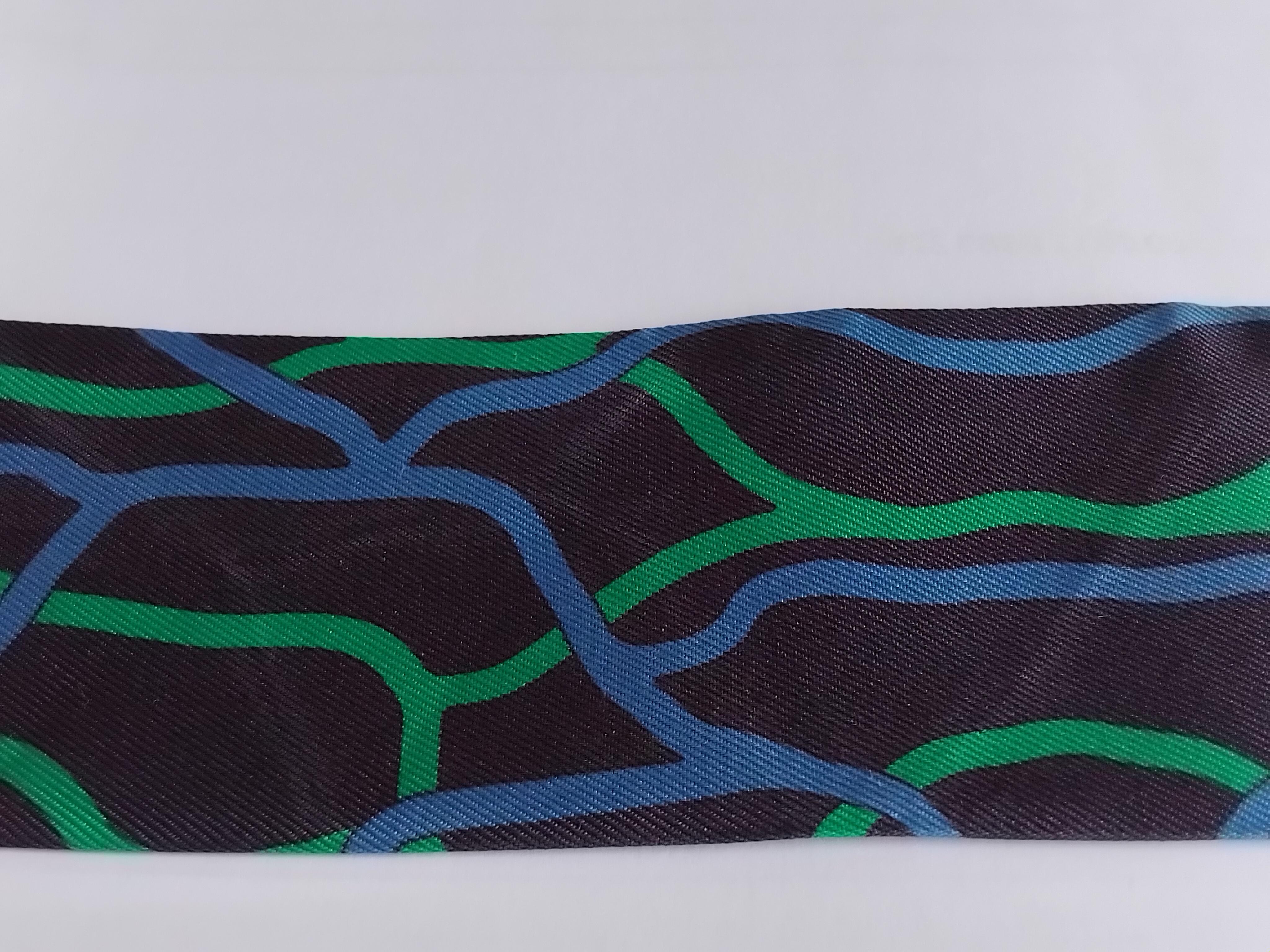 Hermès Ballet Aquatique Twilly Silk Scarf Pierre Marie Pool Summer For Sale 8