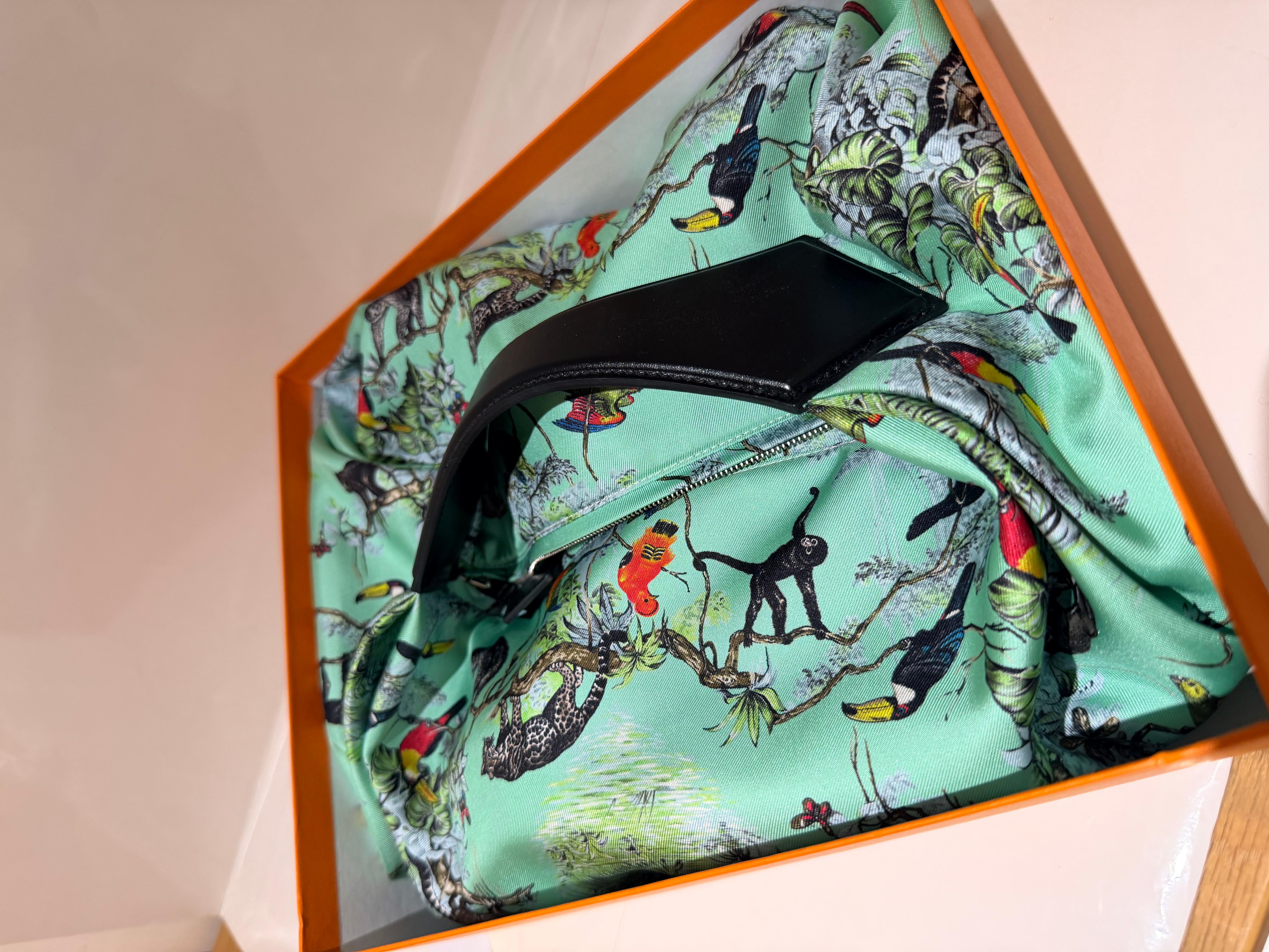 Borsa Hermes Balusoie in seta in vendita 3