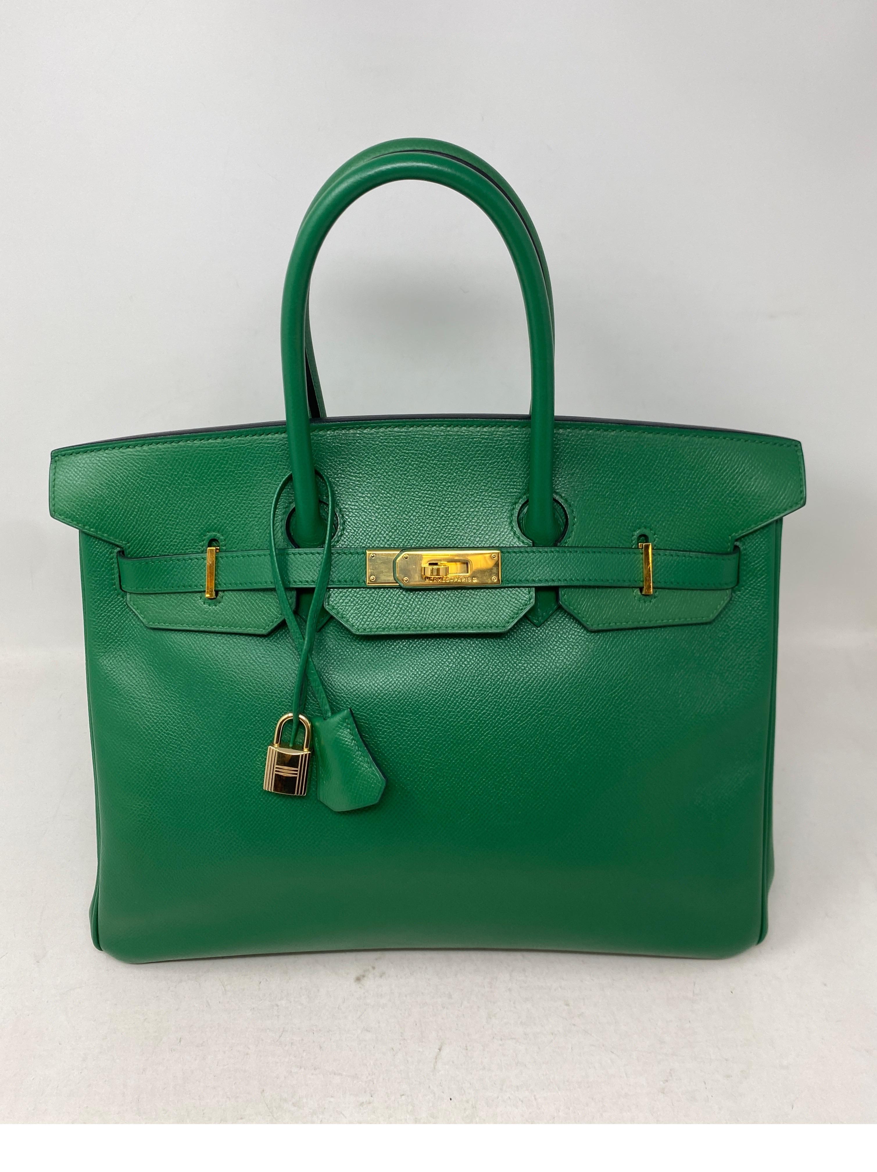 Hermes Vert Green Birkin 35 Bag 6