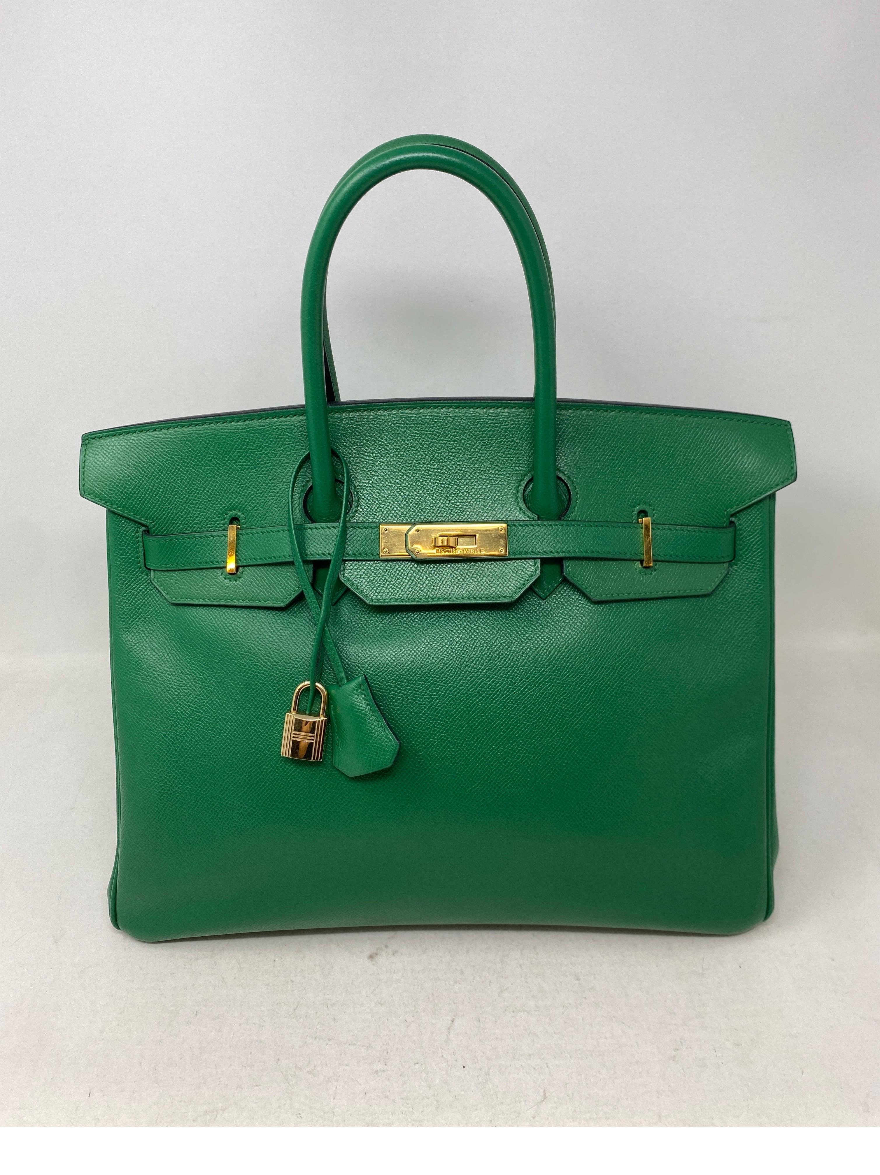 Hermes Vert Green Birkin 35 Bag 7