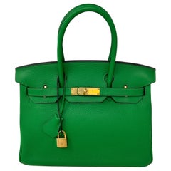 Hermes Bamboo Birkin 30 Bag