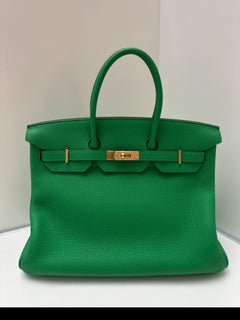 Hermes Bamboo Birkin 35 Bag