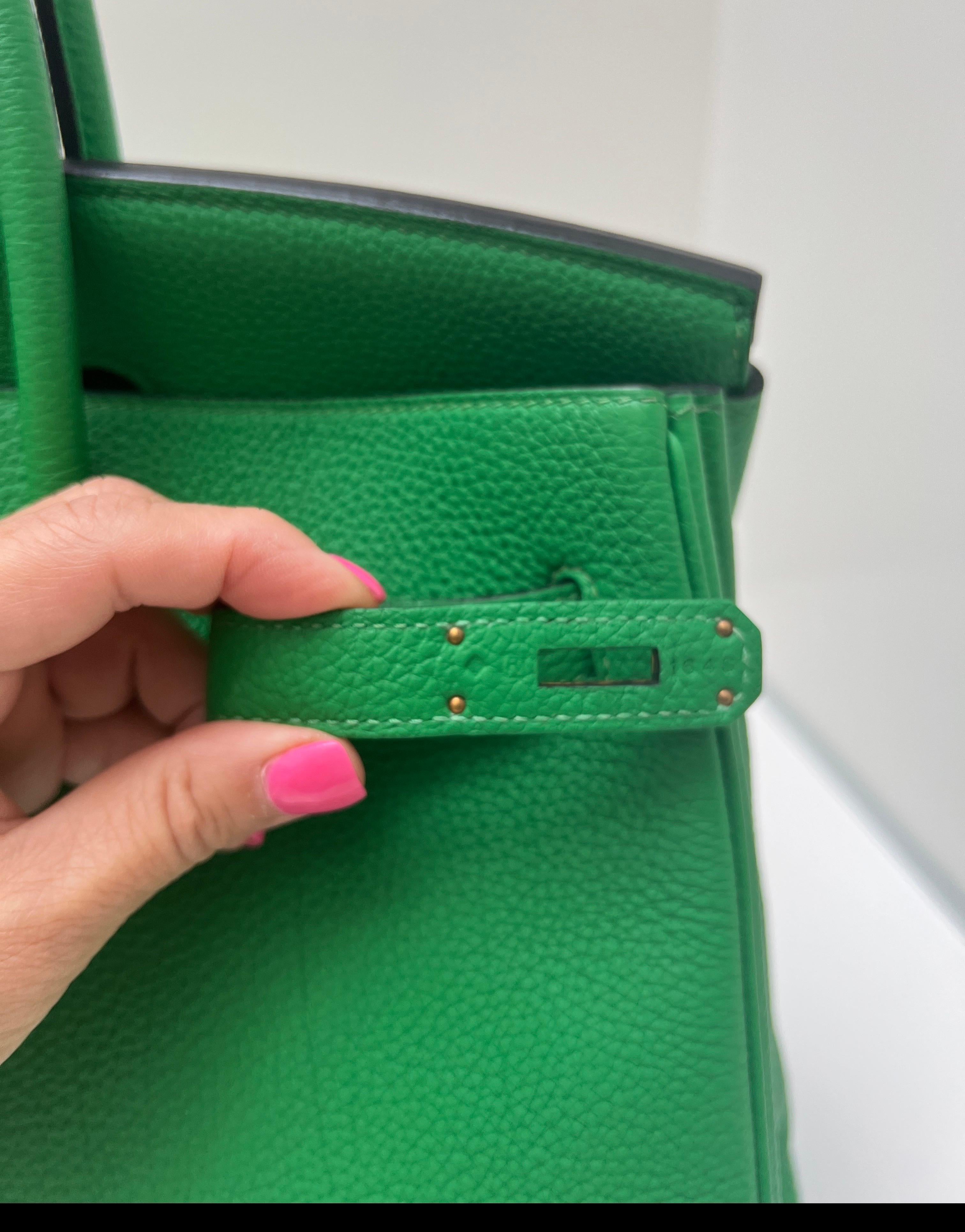 Bolso Hermes Birkin 35 de bambú en venta 15
