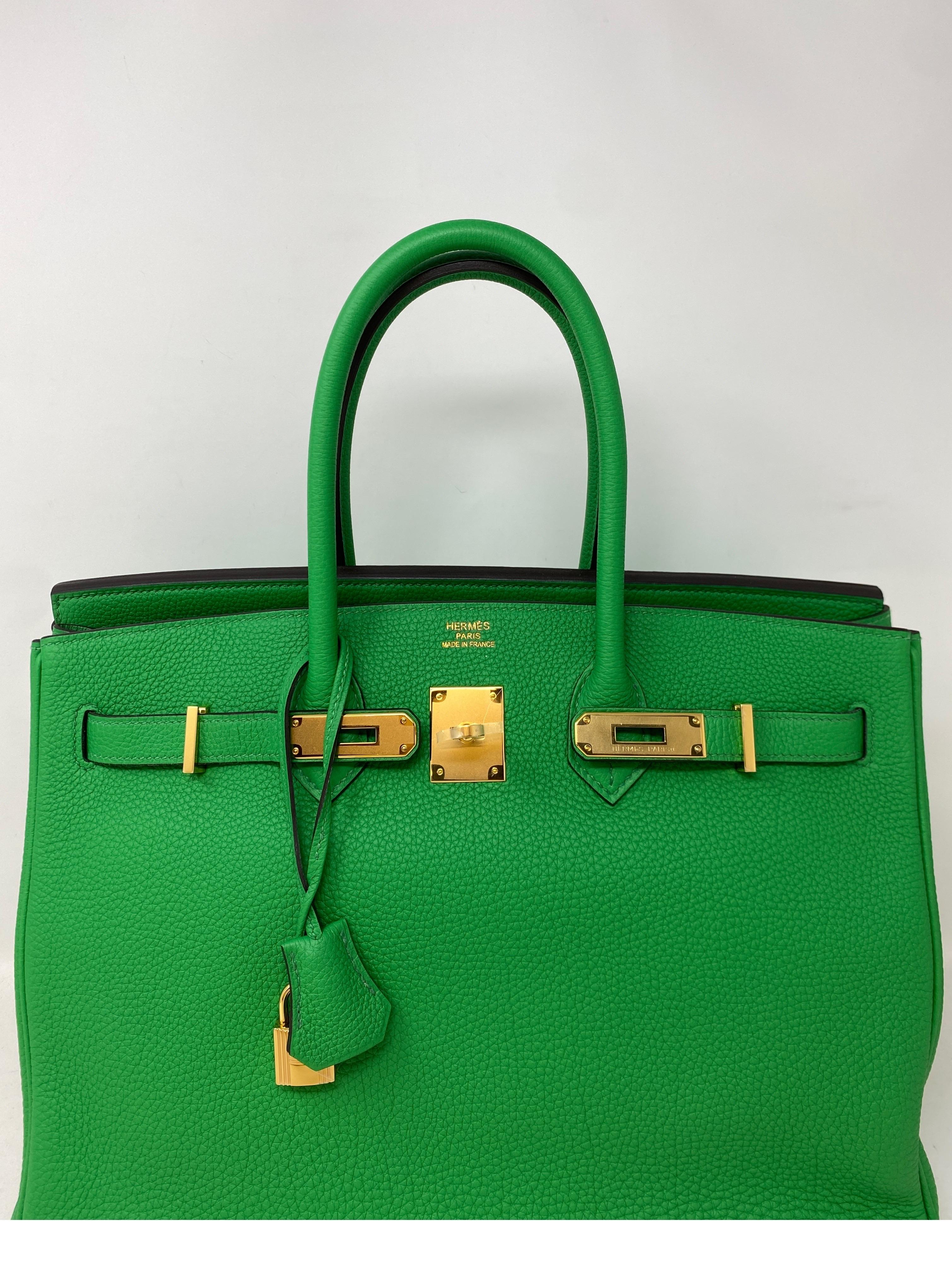 Hermes Bamboo Birkin 35 Bag In Excellent Condition In Athens, GA
