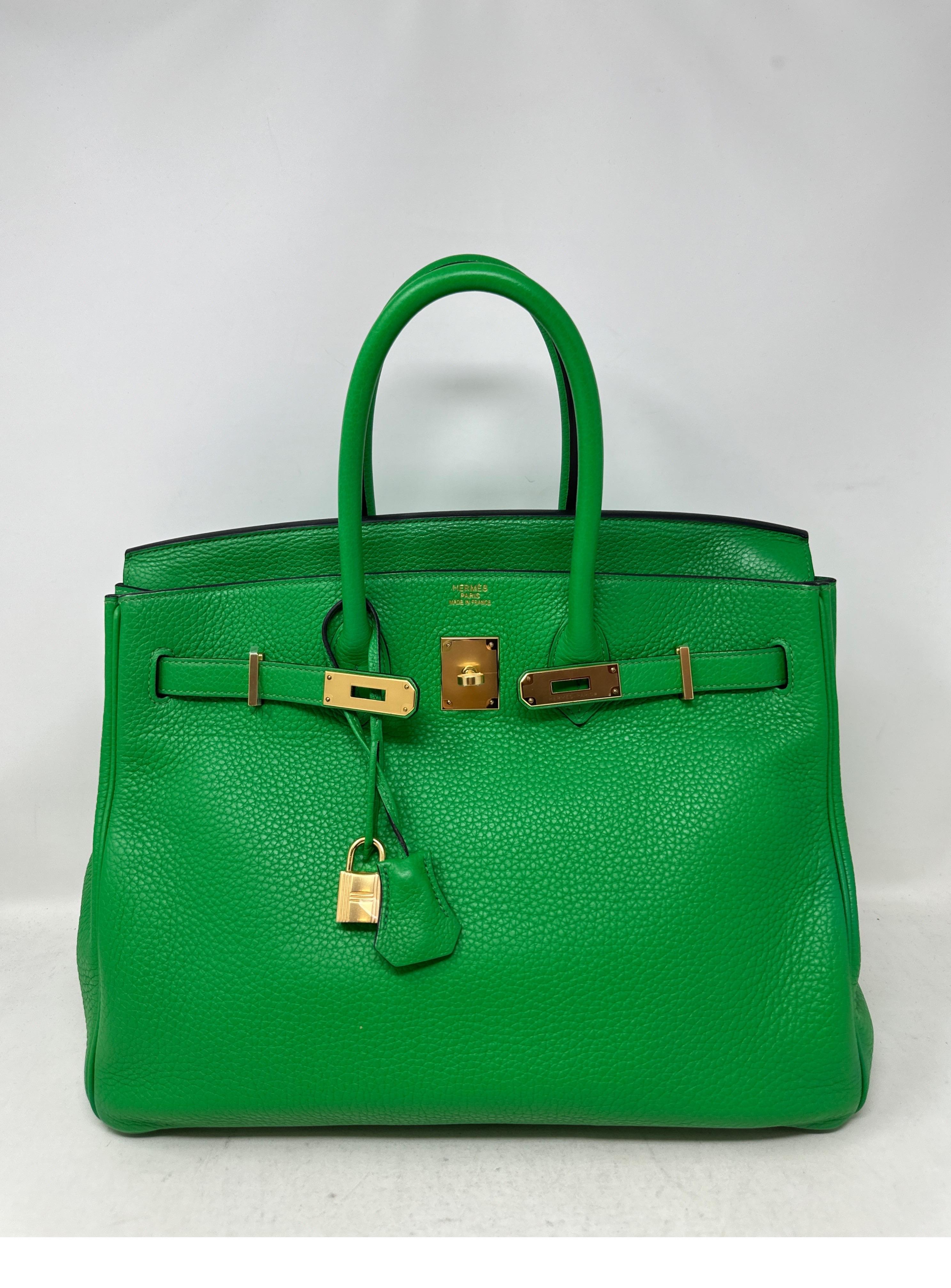 Hermes Bamboo Birkin 35 Bag  In Excellent Condition In Athens, GA