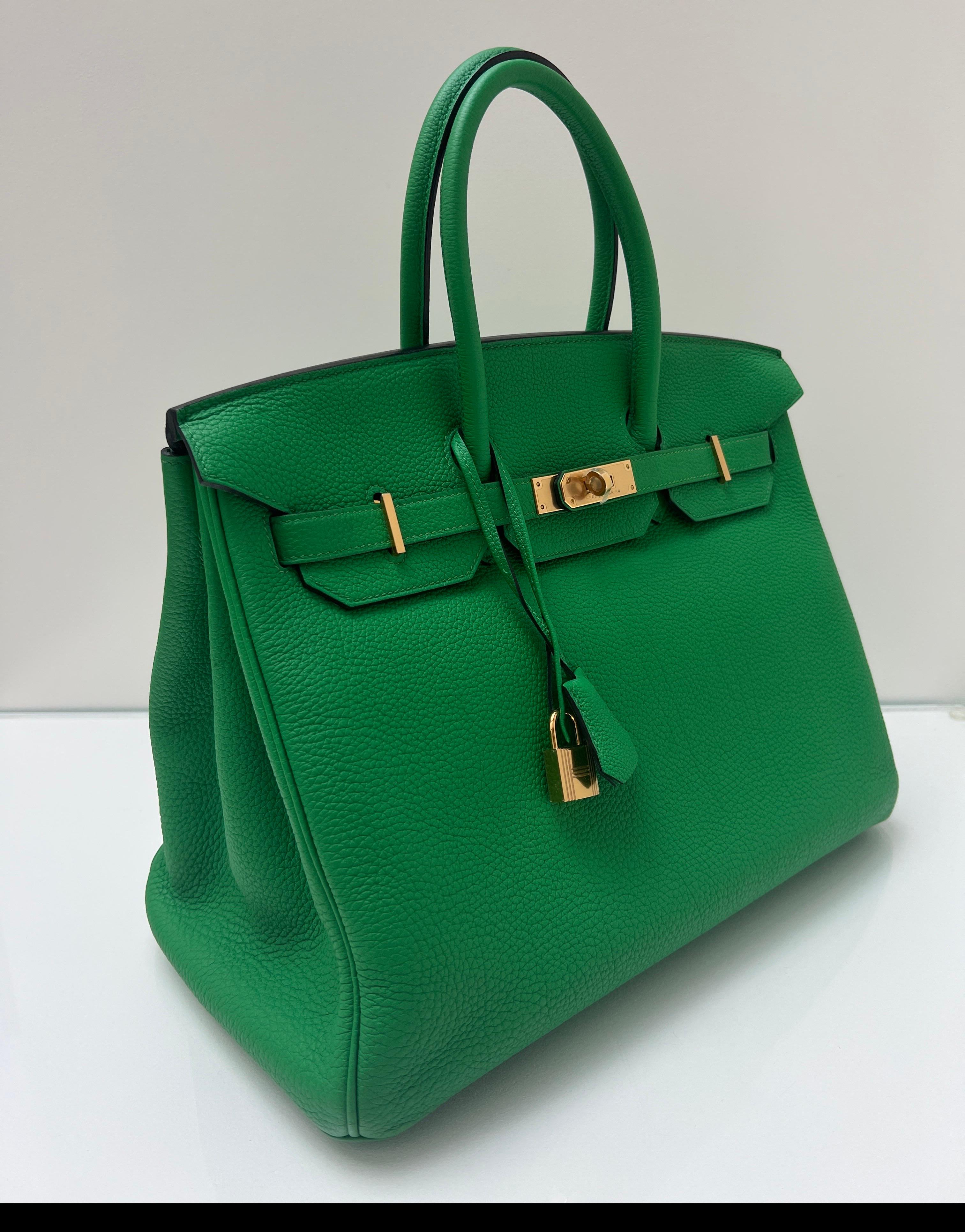 Bolso Hermes Birkin 35 de bambú Azul en venta