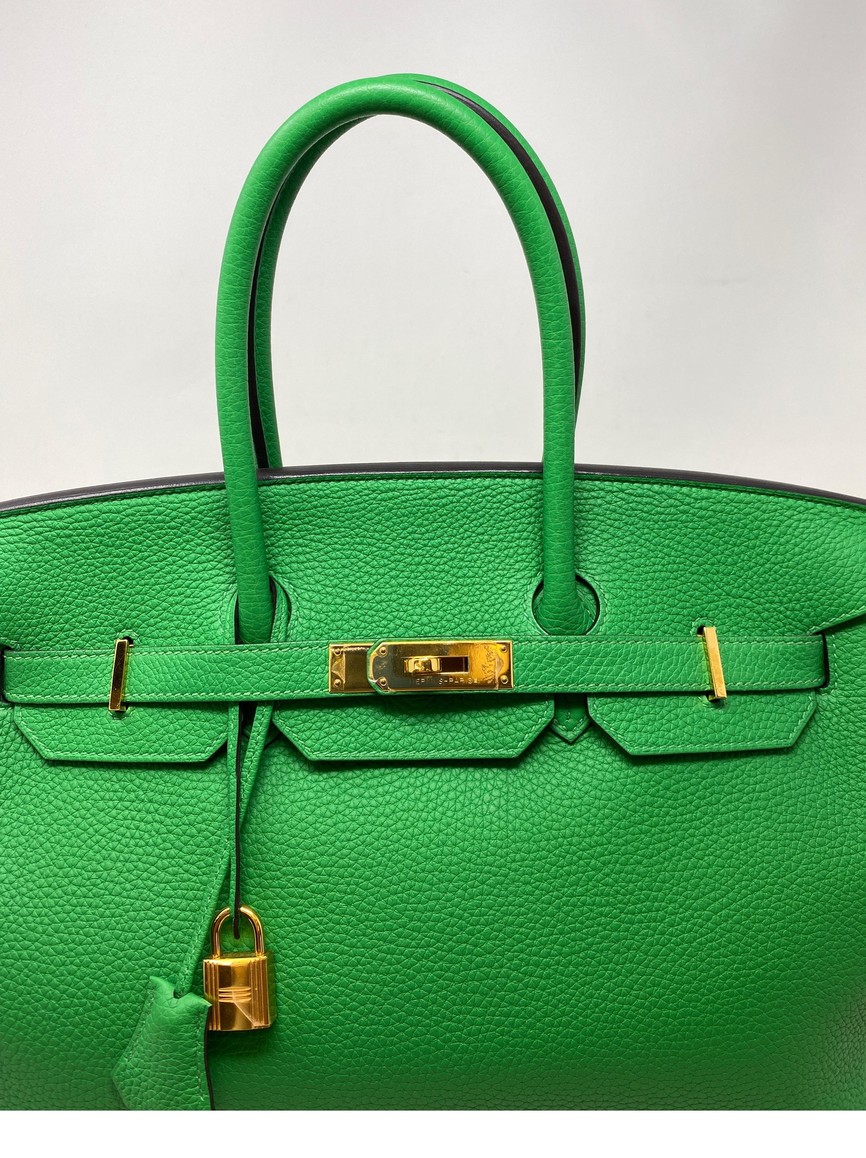 Hermes Bamboo Birkin 35 Bag In Excellent Condition In Athens, GA