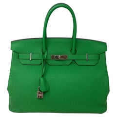 Hermes Bamboo Birkin 35 Bag