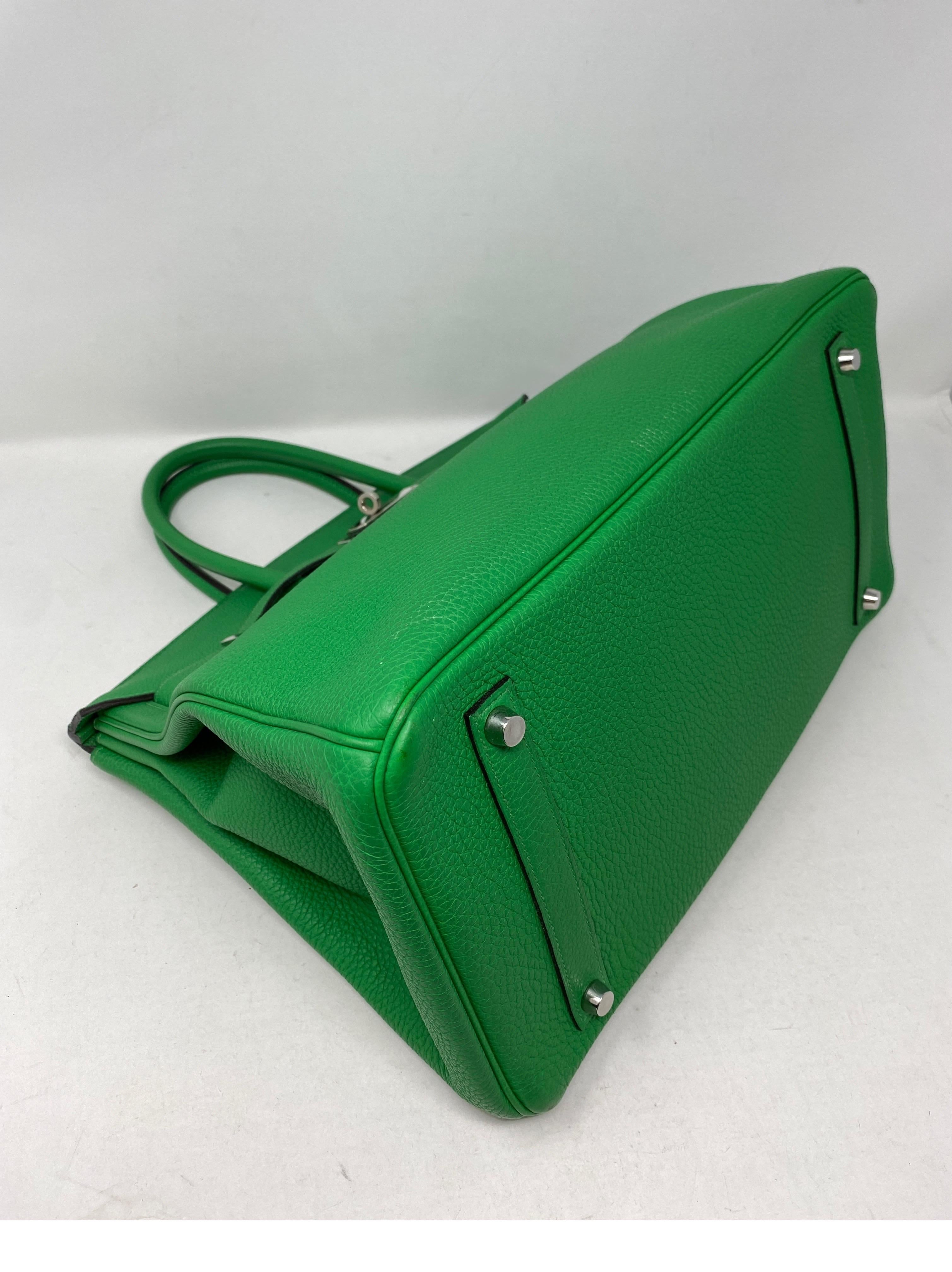 Bolso Hermes Birkin 35 verde bambú 5