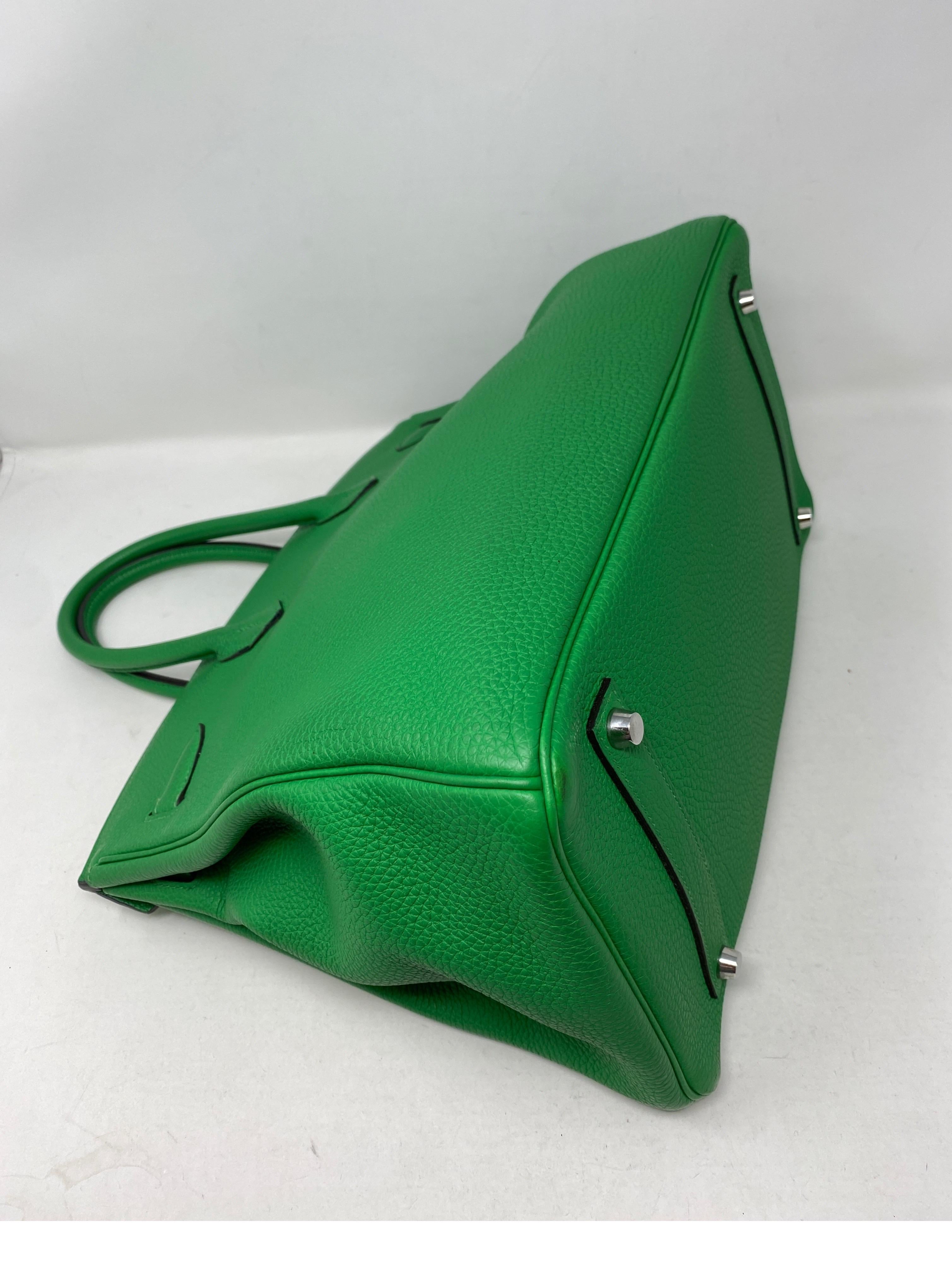 Bolso Hermes Birkin 35 verde bambú 6