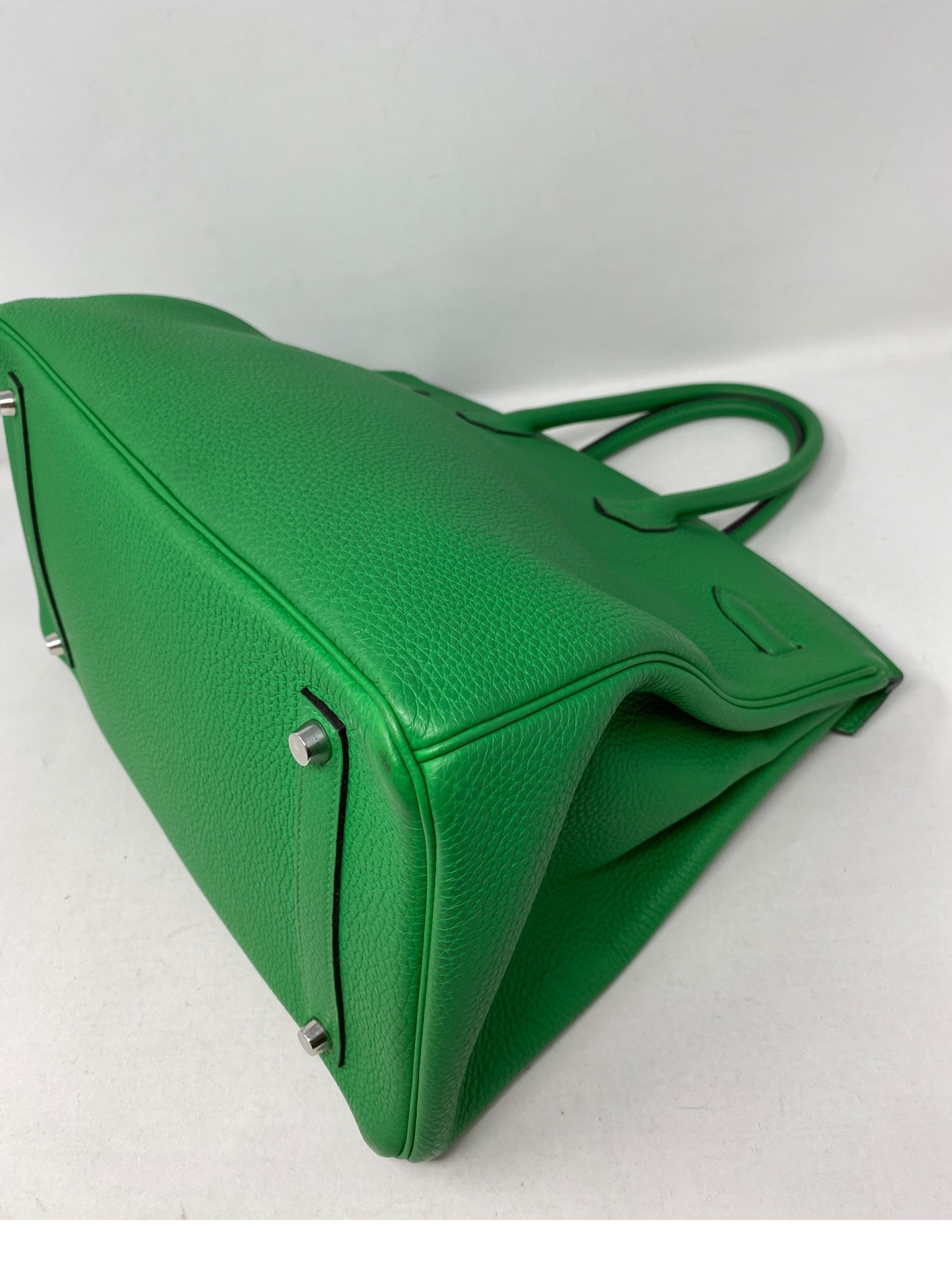 Bolso Hermes Birkin 35 verde bambú 7