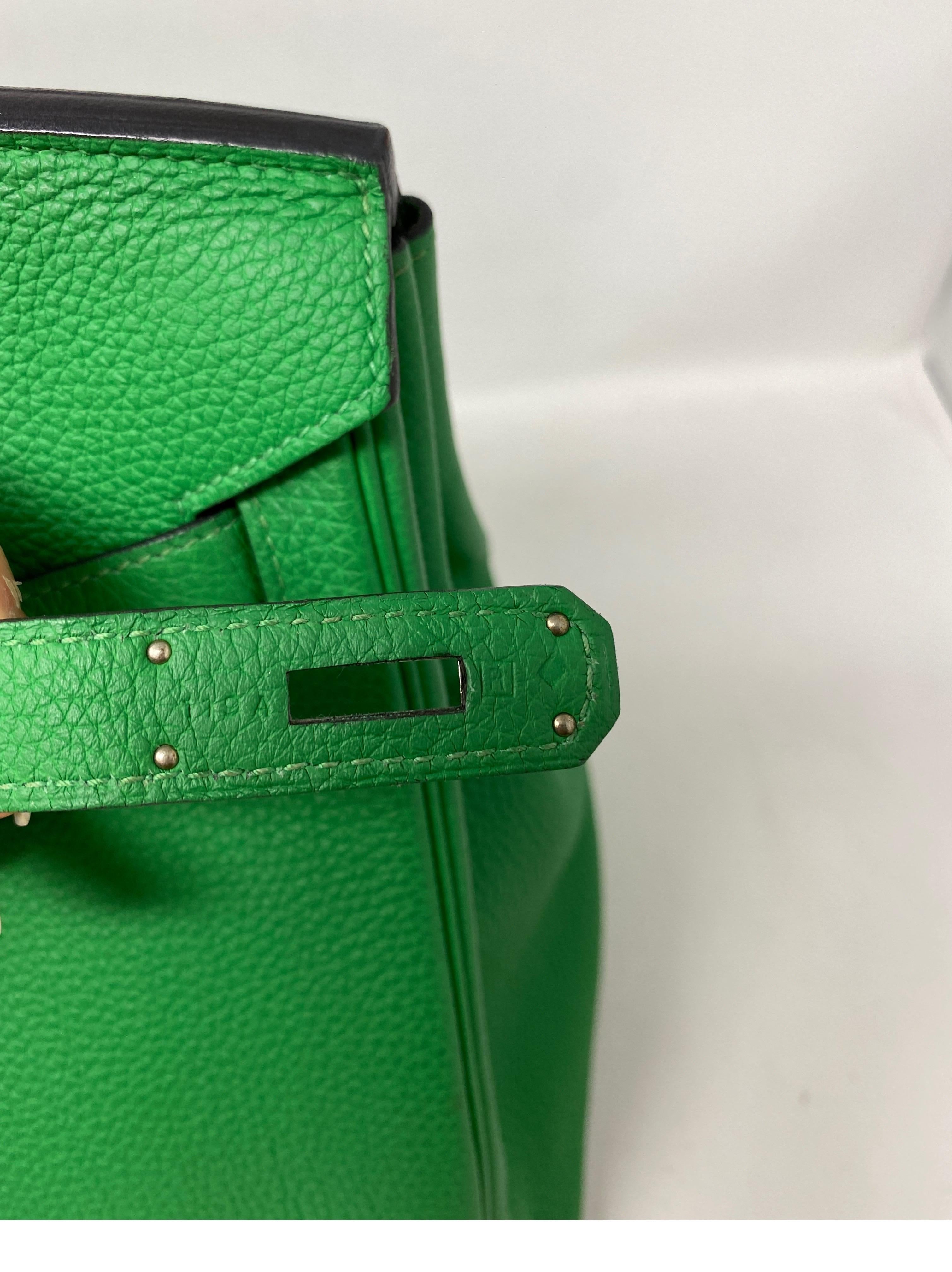 Bolso Hermes Birkin 35 verde bambú 8
