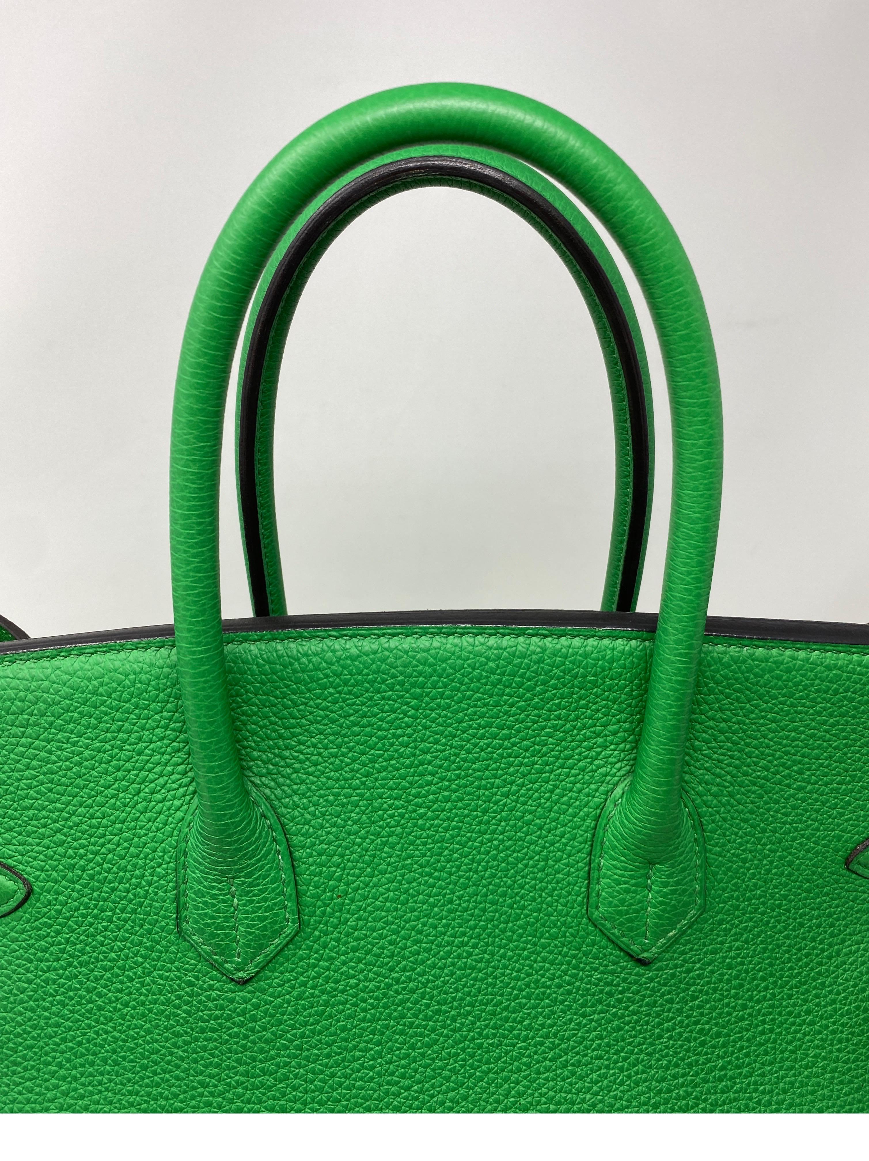 Bolso Hermes Birkin 35 verde bambú 12