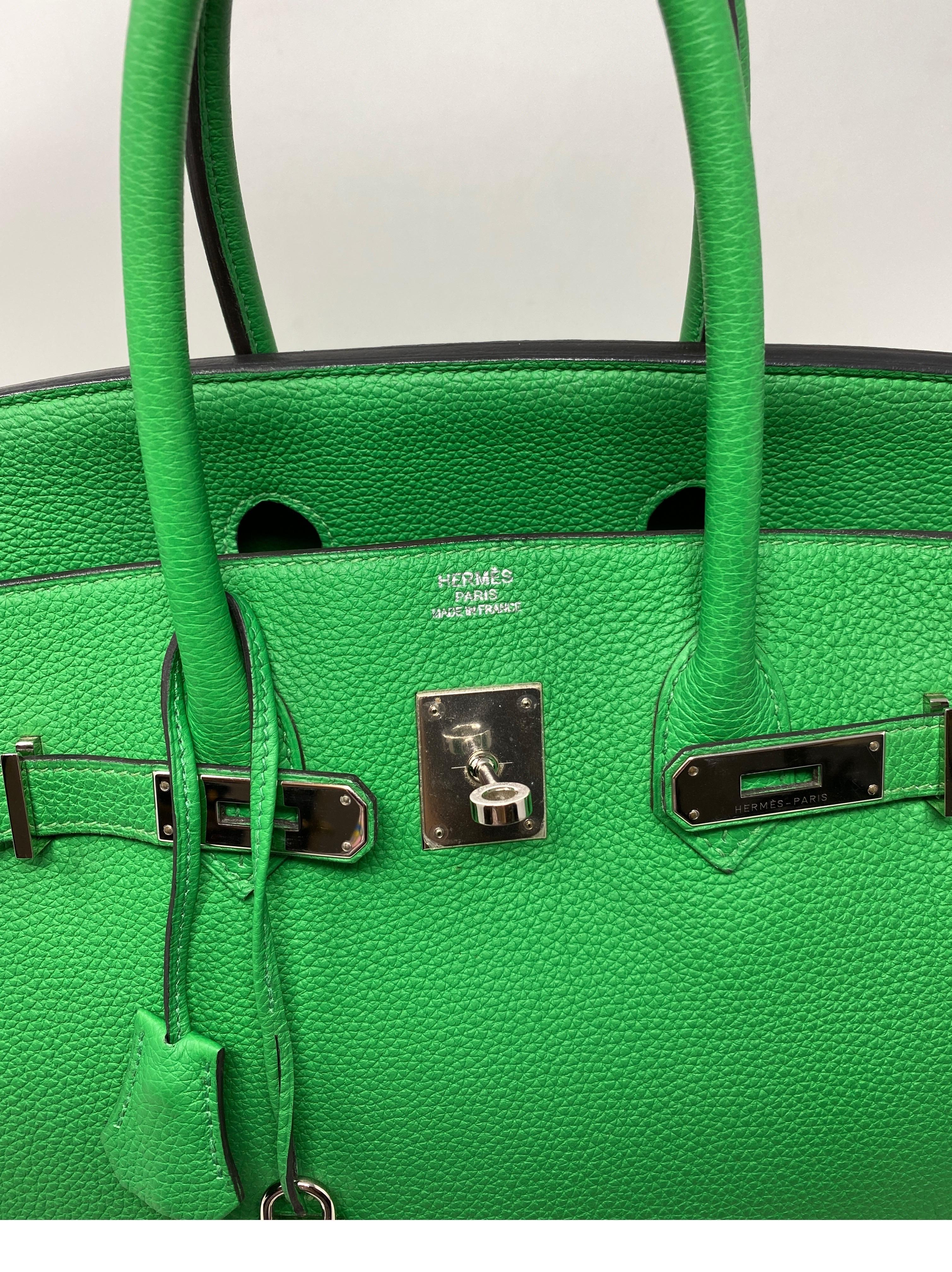Bolso Hermes Birkin 35 verde bambú Verde