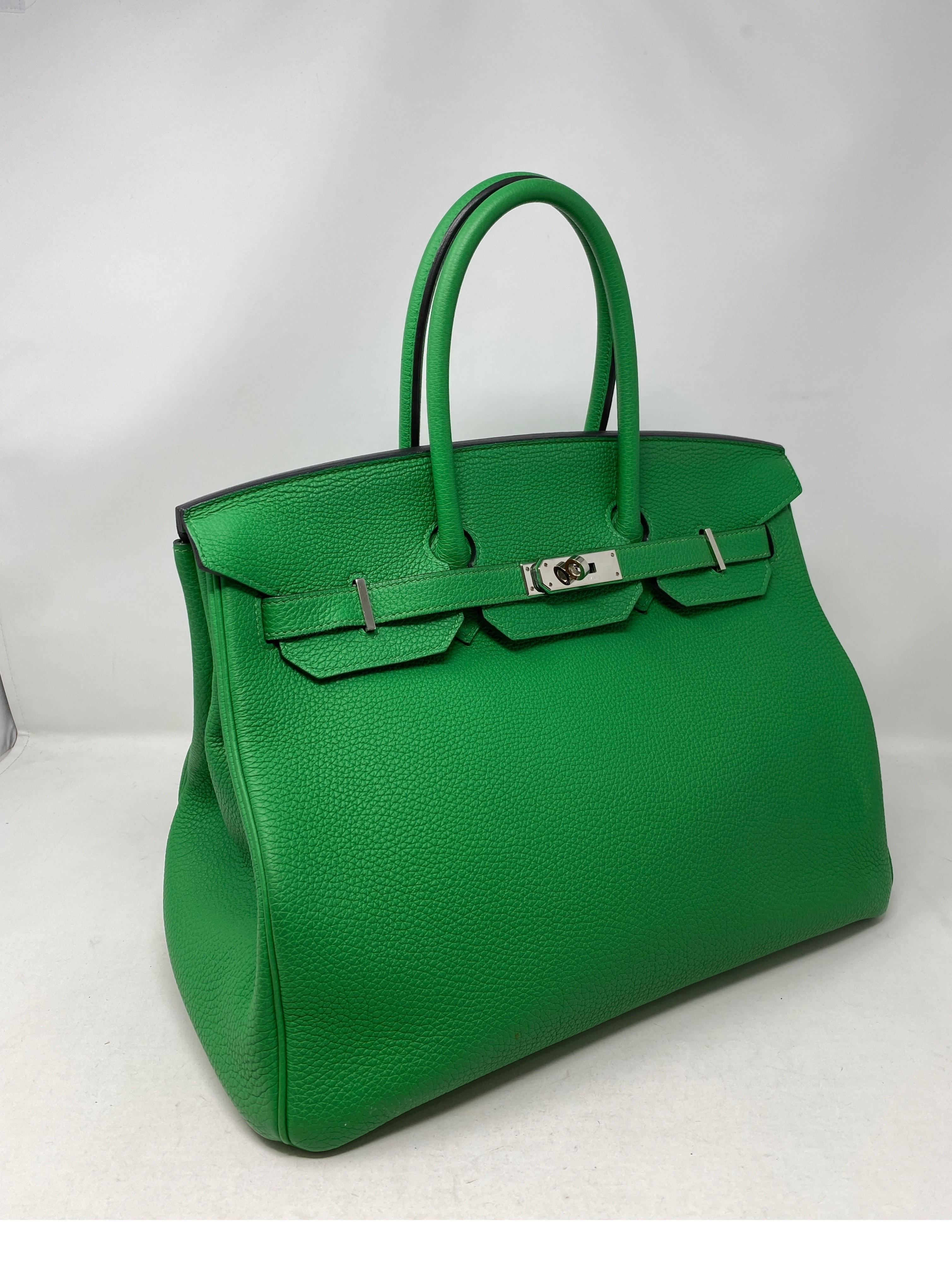 Femenino o masculino Bolso Hermes Birkin 35 verde bambú