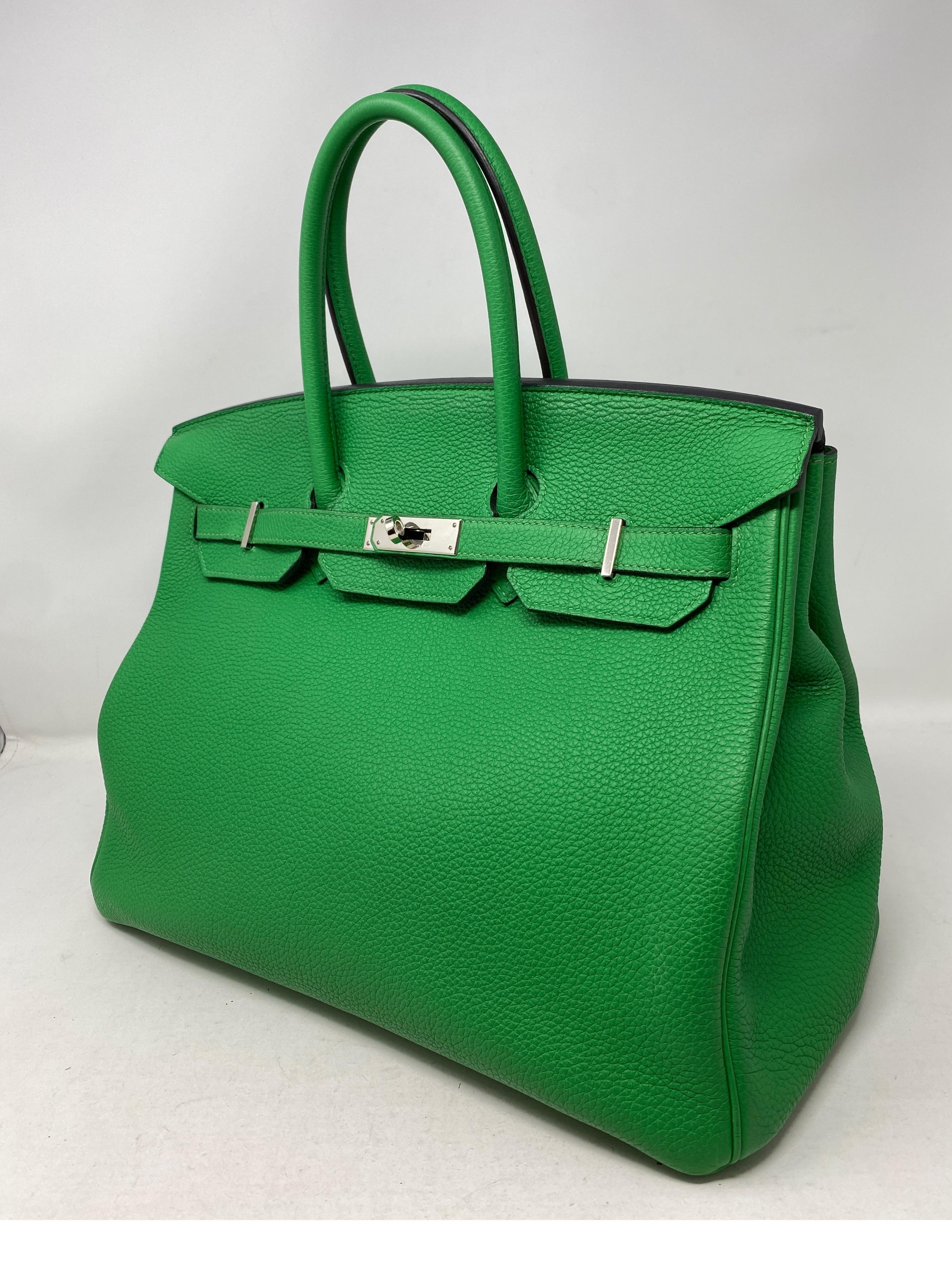 Bolso Hermes Birkin 35 verde bambú 1