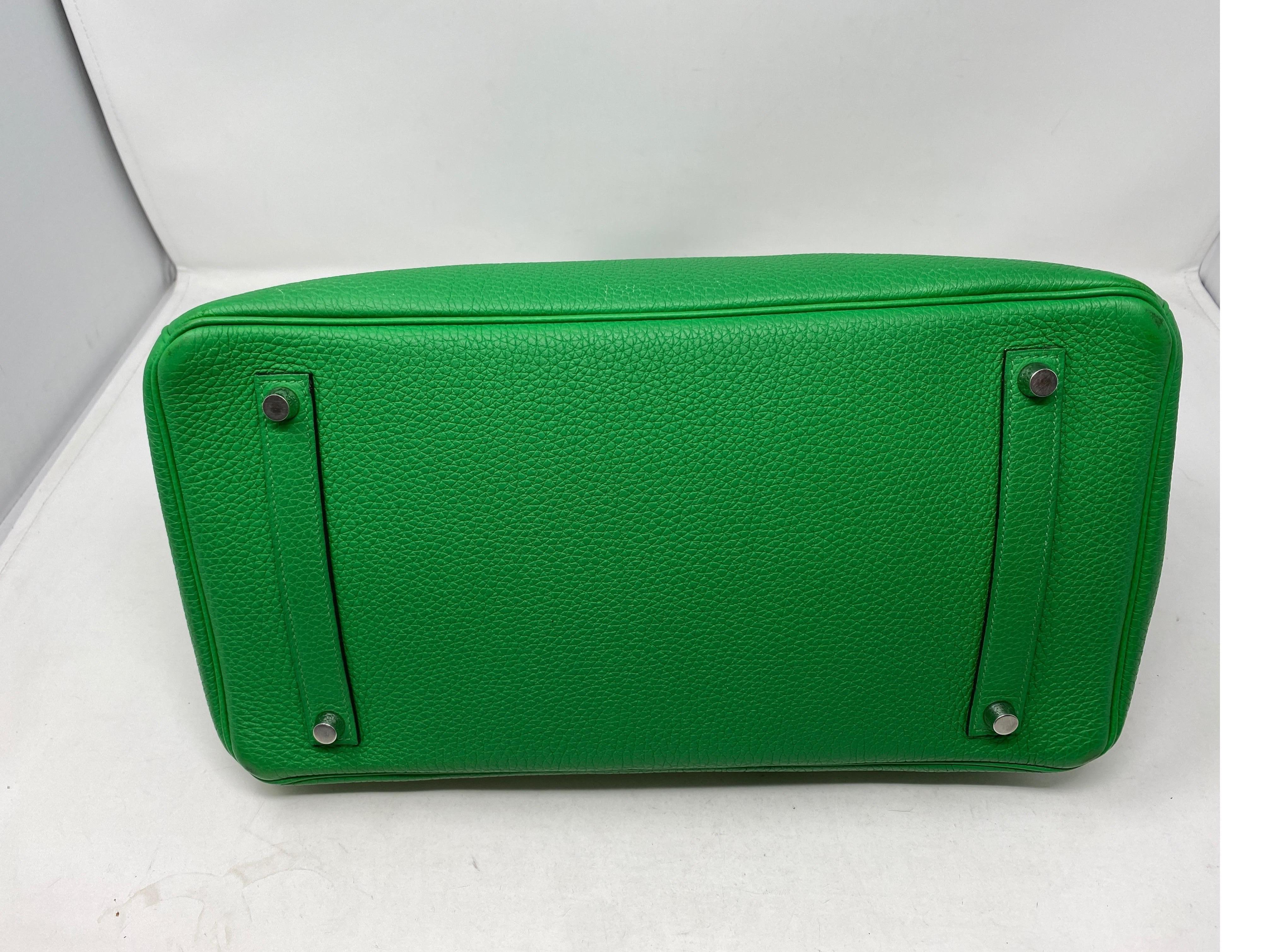 Bolso Hermes Birkin 35 verde bambú 3
